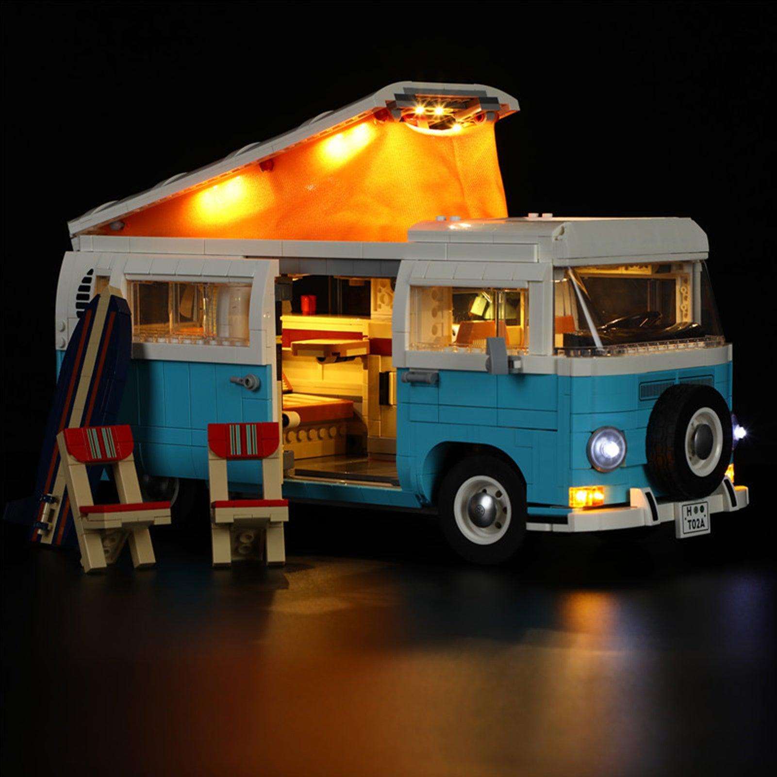 LEGO Technic Volkswagen T2 Camper Van Truck 10279 Light Kit - Compatible with Official LEGO Sets - DIY Lighting Solution for Model Display & Night Scenes