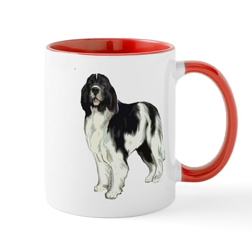 White/Red Inside - Standing Landseer Newfoundland Mug