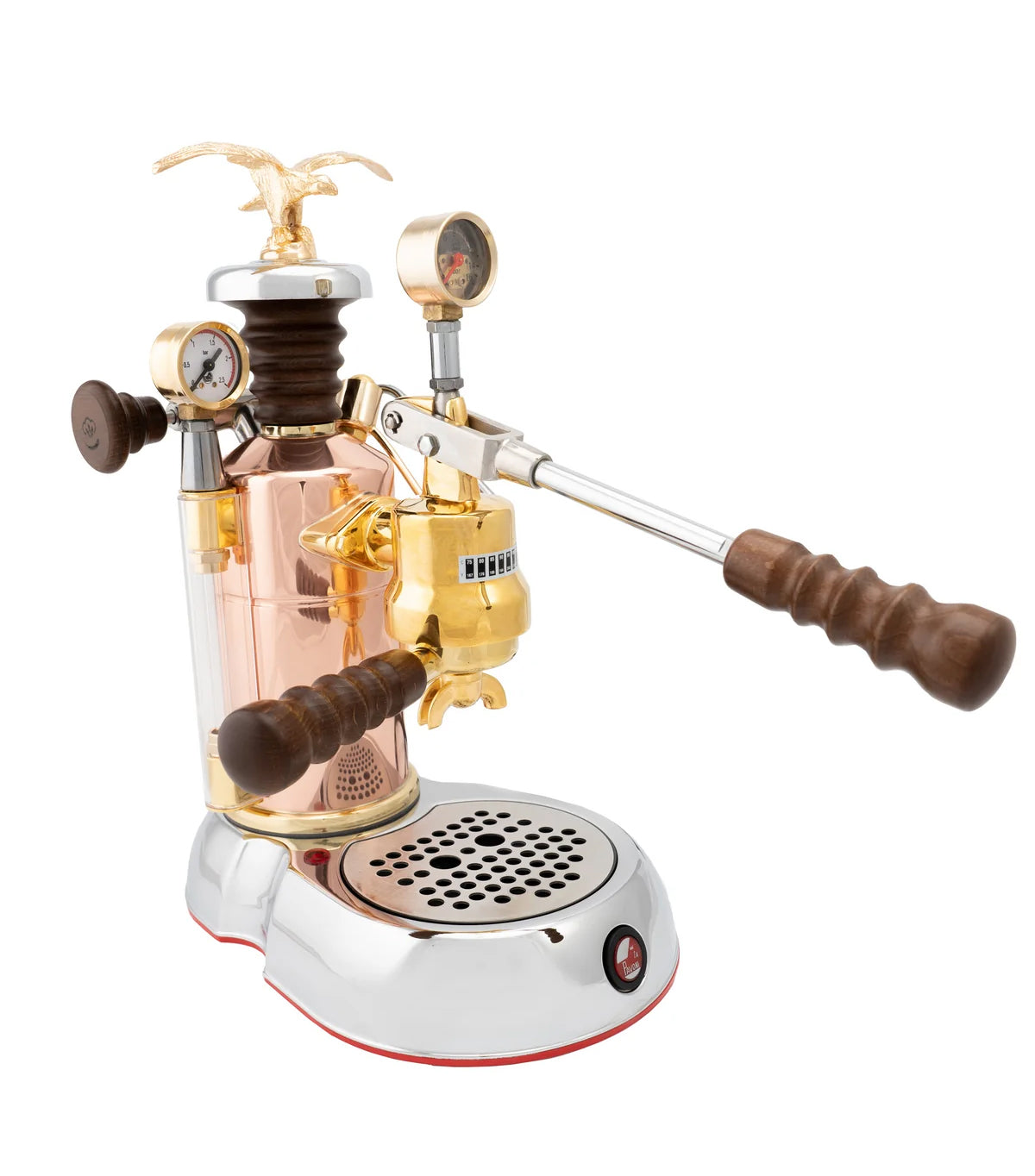 La Pavoni Esperto Edotto 16 Cup Professional Espresso Machine - Stainless Steel Home & Commercial Coffee Maker for Barista-Quality Espresso, Perfect for Coffee Shops, Restaurants & Home Brewing Enthusiasts