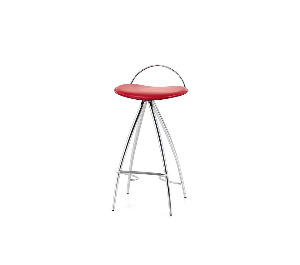 Cattelan Italia Coco Stool - Modern Bar Stool with Wooden Seat & Metal Frame, Perfect for Kitchen Island, Dining Room & Home Bar Decor