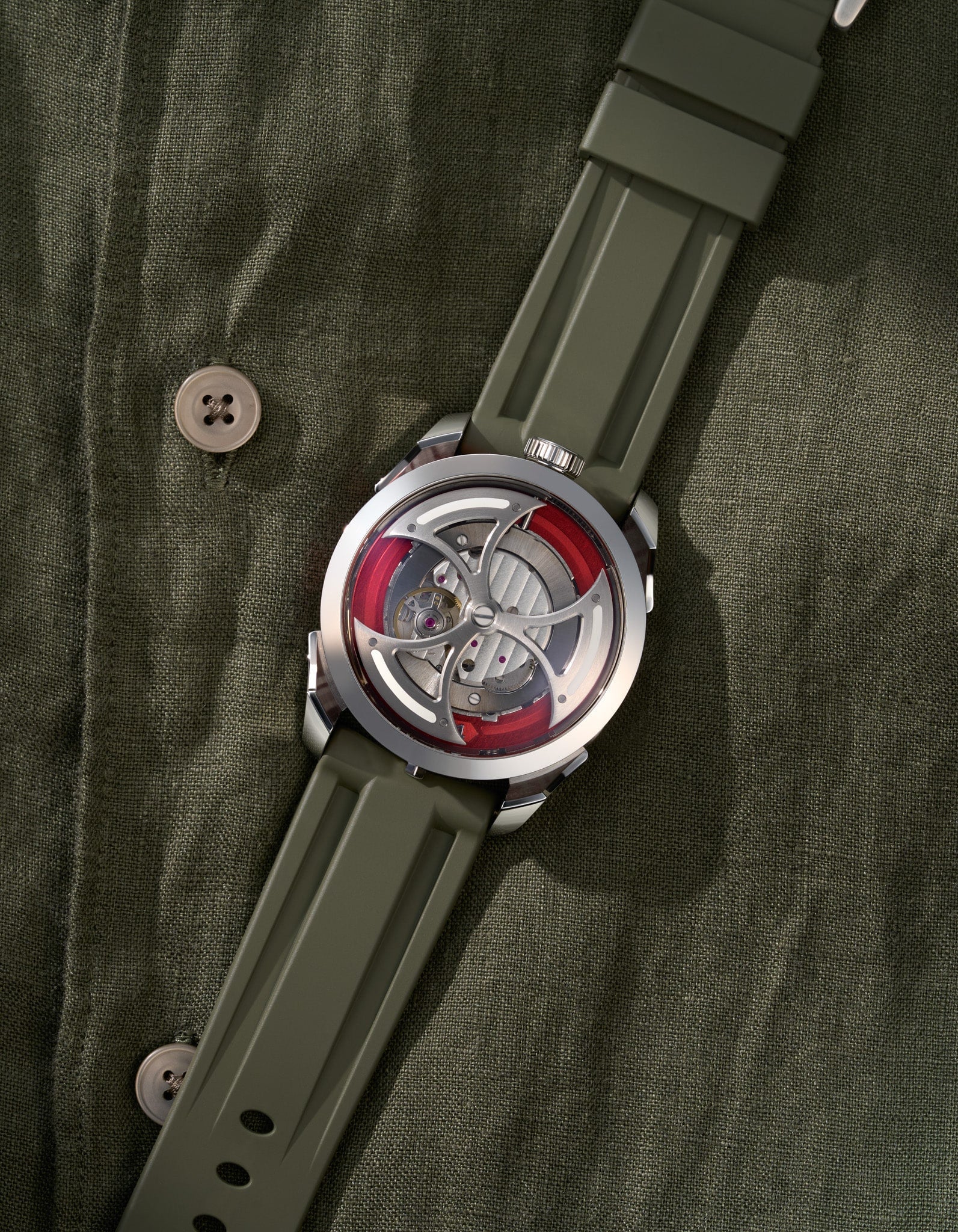 Premium Rubber Watch Strap for MB&F M.A.D.1 Red Edition - Durable, Comfortable Replacement Band for Luxury Watches | Perfect for Daily Wear, Sports & Special Occasions