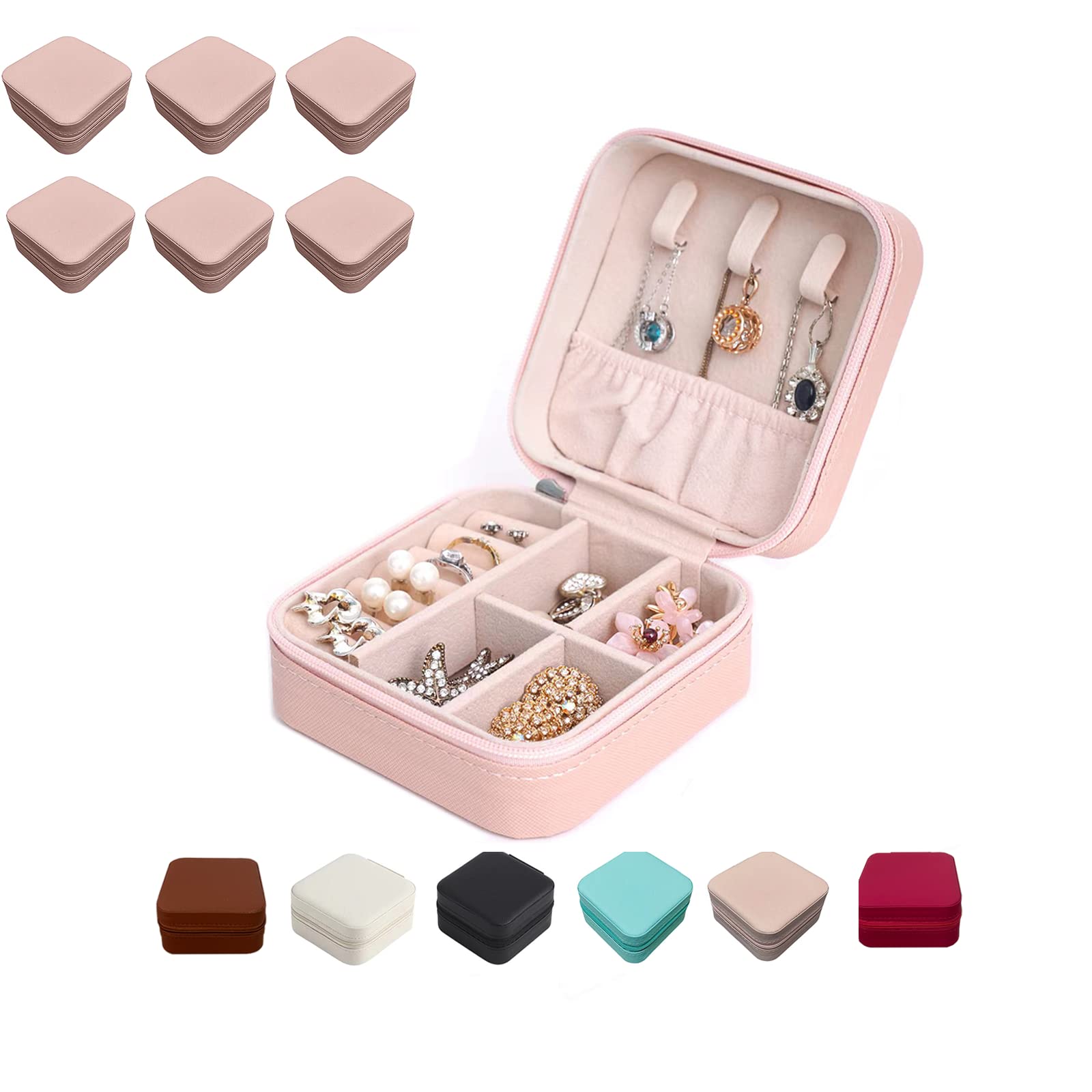 Portable Travel Jewelry Organizer Box - Compact Jewelry Storage Case for Rings, Necklaces, Bracelets & Earrings | Women's Jewelry Holder for Home, Travel & Gifts