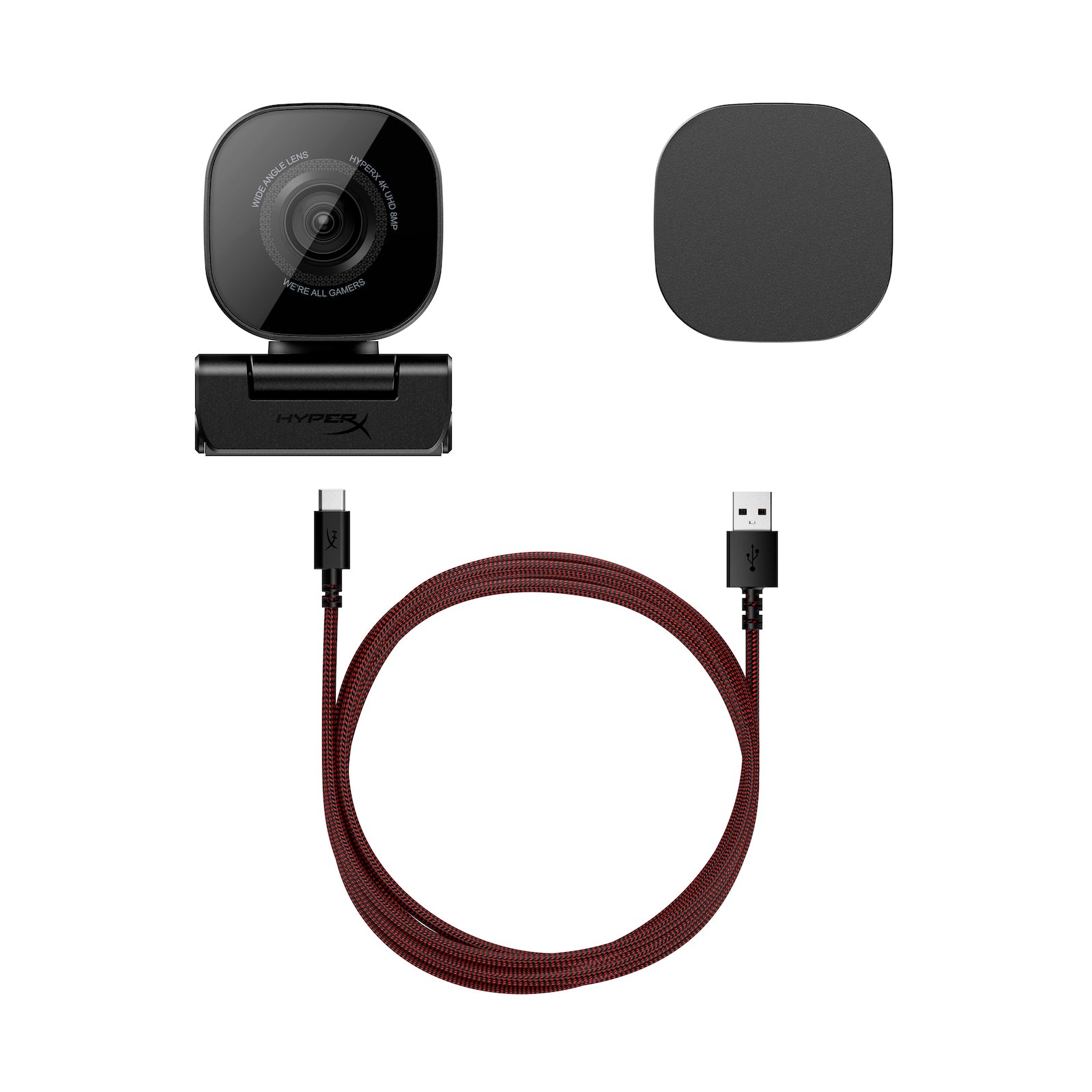 HyperX Vision S 1080p HD Webcam with Built-in Microphone & Auto Light Correction - Perfect for Streaming, Video Calls & Online Meetings