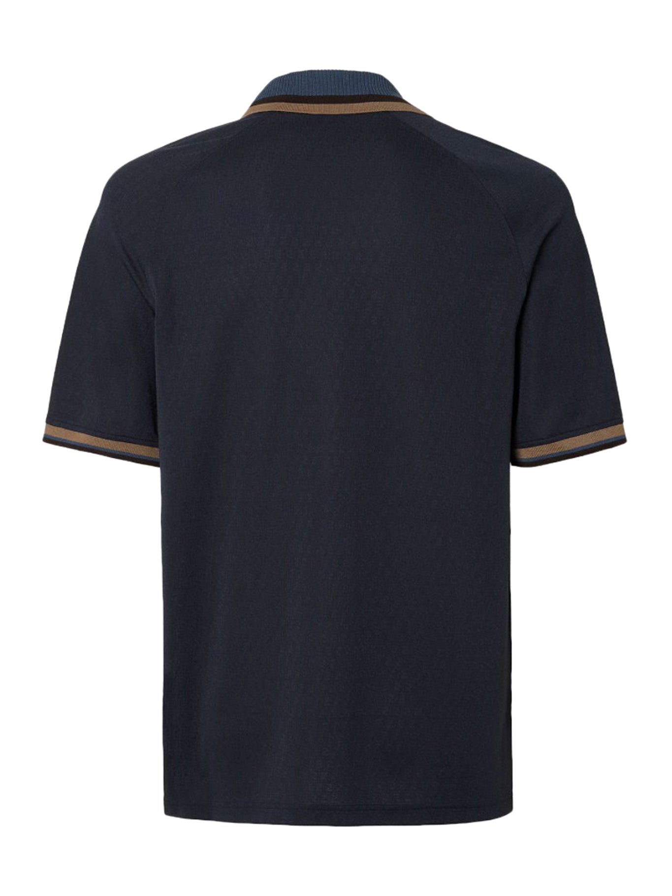 Dark Blue Jacquard Polo Shirt for Men - Breathable & Stylish Casual Wear for Golf, Office & Outdoor Activities