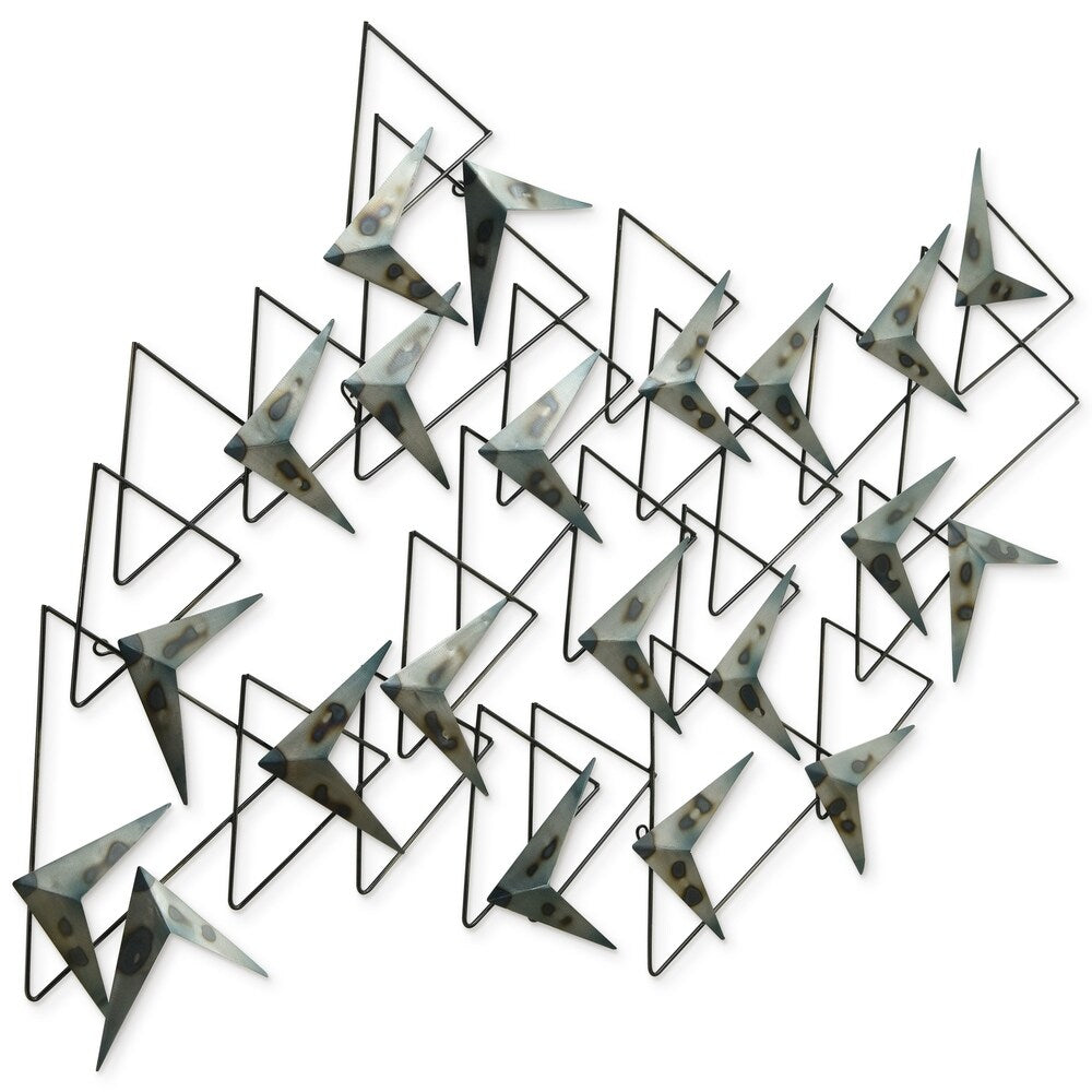 Hand-Painted Metal Wall Art - Arrows Etched Sculpture for Home & Office Decor | Unique Modern Wall Decor for Living Room, Bedroom, or Office