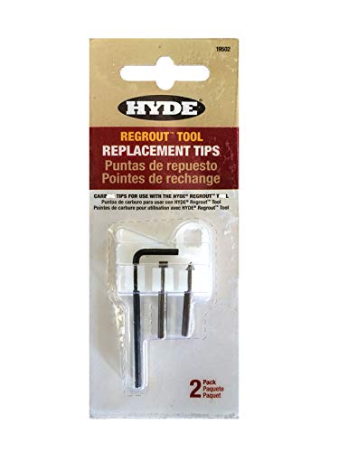Hyde 19502 Regrout Tool Replacement Tips - Durable Grout Removal Tips for Tile & Bathroom Renovation - Perfect for DIY Home Improvement & Professional Use