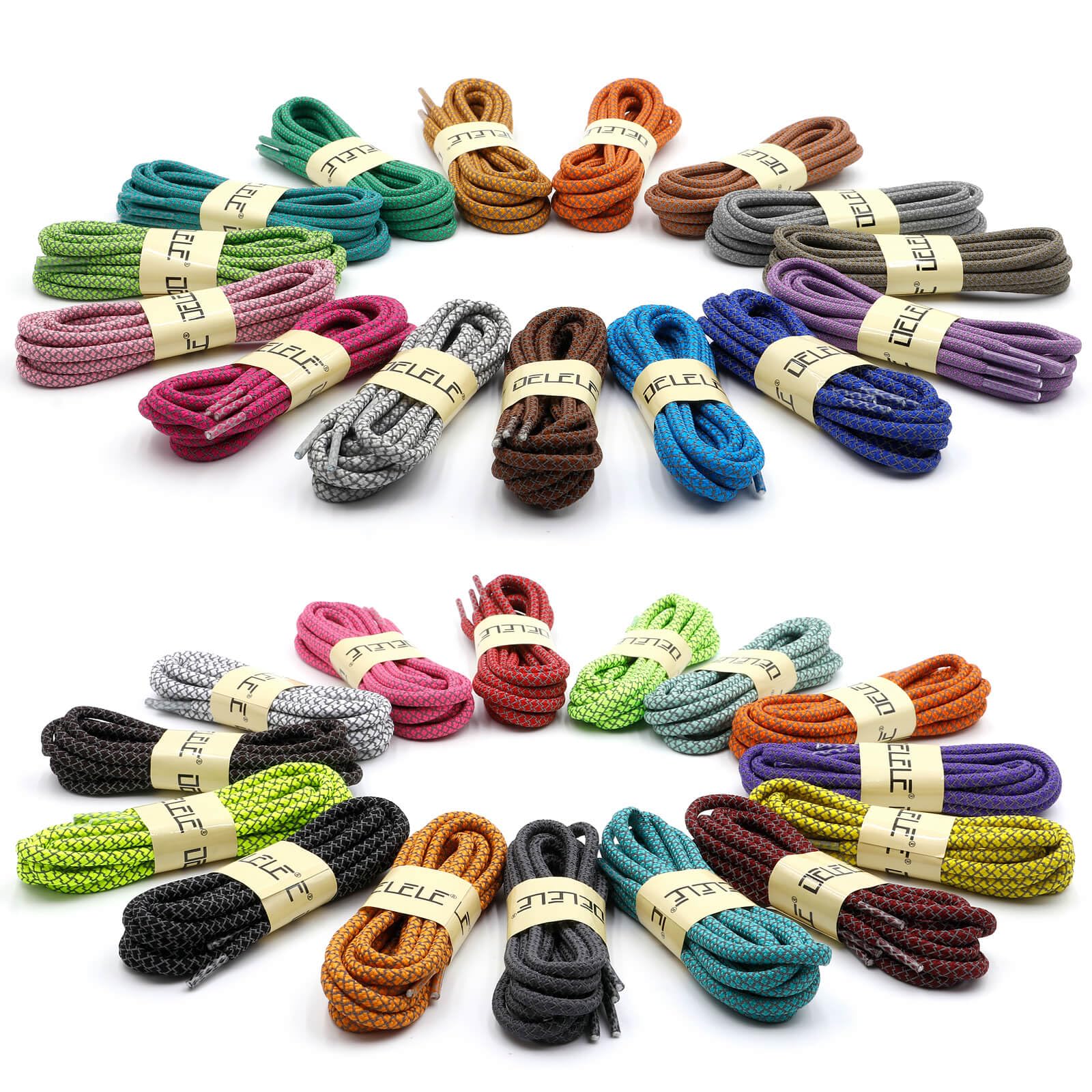 DELELE 2 Pairs Reflective Shoelaces - 4/25