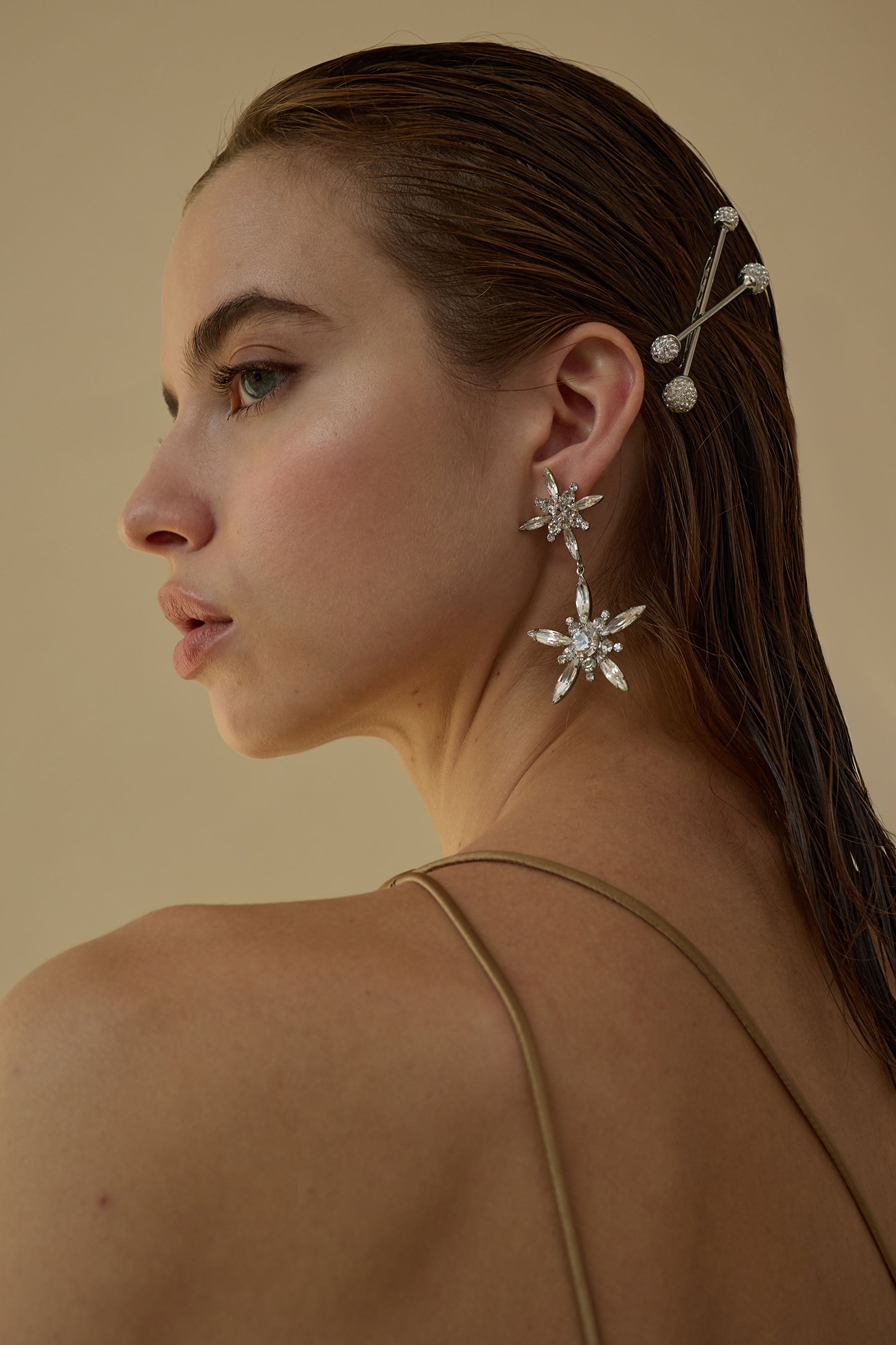 Avril Crystal Drop Earrings for Women - Elegant Dangle Earrings with Sparkling Stones, Perfect for Wedding, Party & Evening Wear