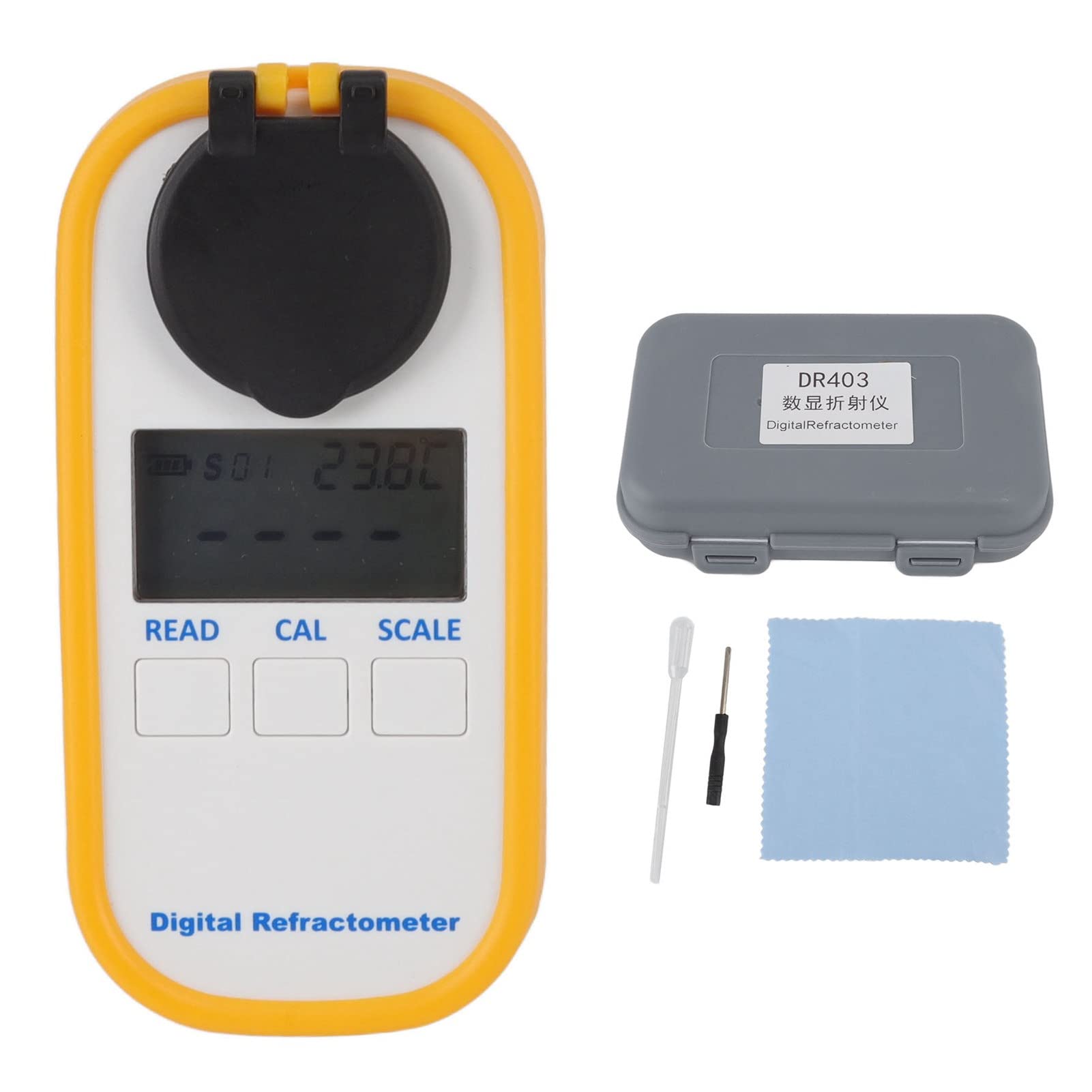Mumusuki Digital Refractometer 0-80% Brix Scale - High Precision Alcohol Volume Percent Tester for Wine, Beer, and Spirits - Perfect for Home Brewing, Distilling, and Commercial Liquor Production