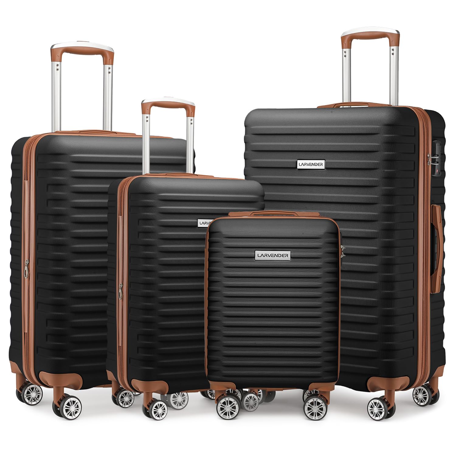 Lulusail 4-Piece Expandable ABS Luggage Set with 360° Spinner Wheels - 24