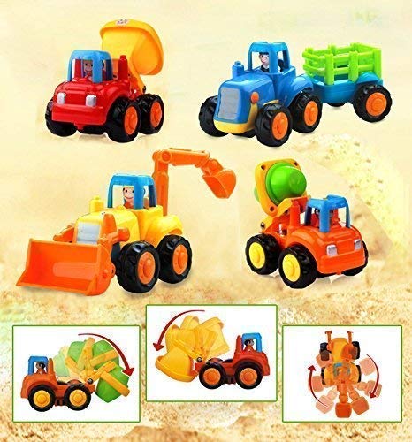 Algari Unbreakable Engineering Car & Construction Toy Set for Kids (4-Piece) – Durable, Multi-Color Vehicle Playset for Boys & Girls | STEM Learning, Pretend Play, Birthday Gifts