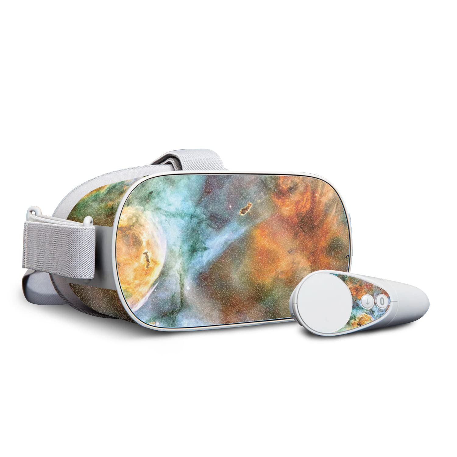 MightySkins Glossy Glitter Skin Cover for Oculus Go VR Headset - Space Cloud Design | Protective & Durable High-Gloss Glitter Finish | Easy to Apply, Remove & Change Styles | Made in USA | Perfect for Gaming, VR Entertainment & Personalization