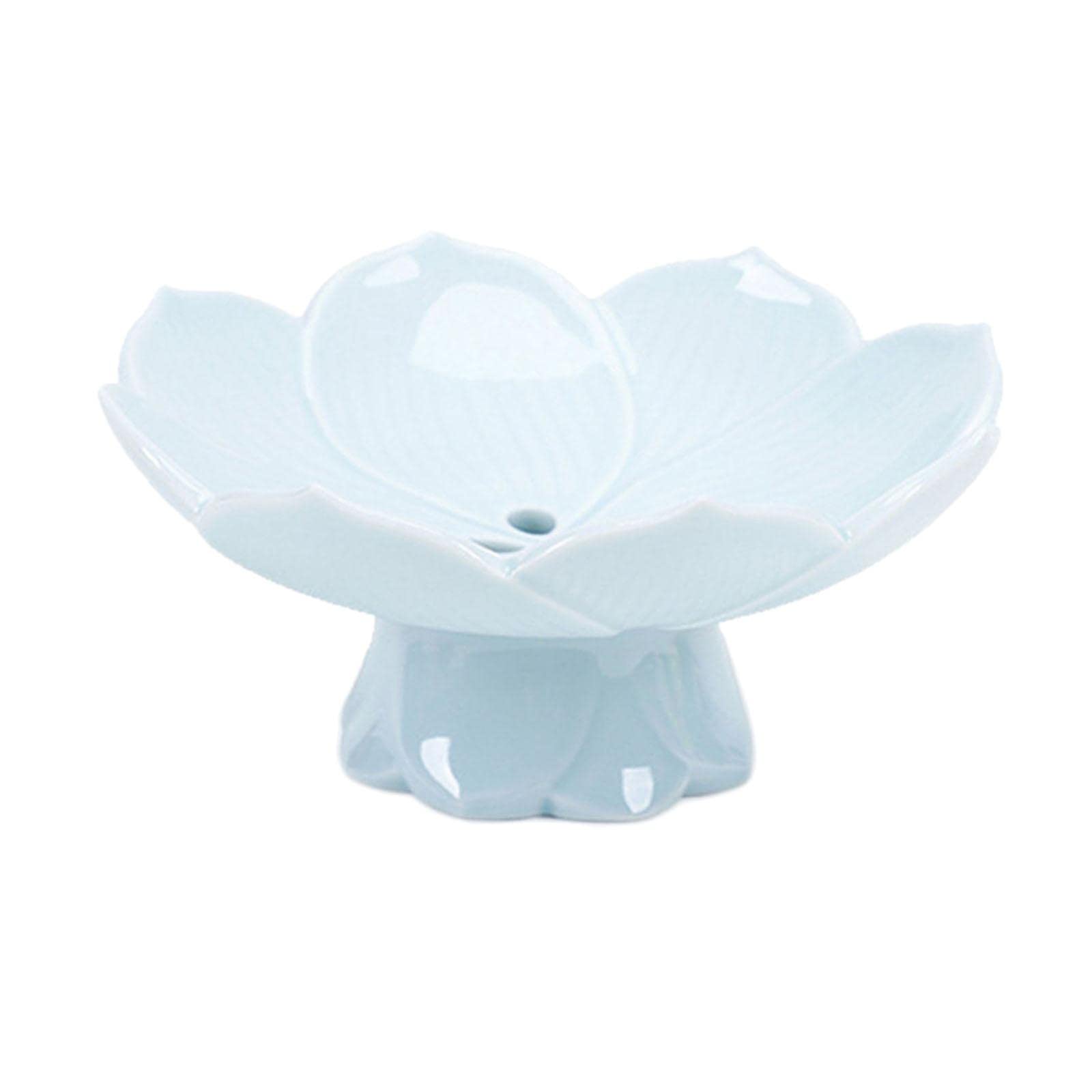 Nordic Style Lotus Fruit Dish Serving Tray - Chinese Ceramic Candy Storage Container, Light Cyan Decorative Basket for Fruits, Snacks & Home Decor | Perfect for Parties, Kitchen Organization & Gift Giving