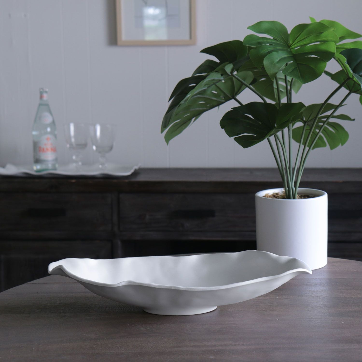 Handmade Ceramic Oval Serving Bowl - Elegant Fruit & Salad Dish for Dining & Entertaining | Perfect for Home Decor, Kitchen Use & Gift Giving