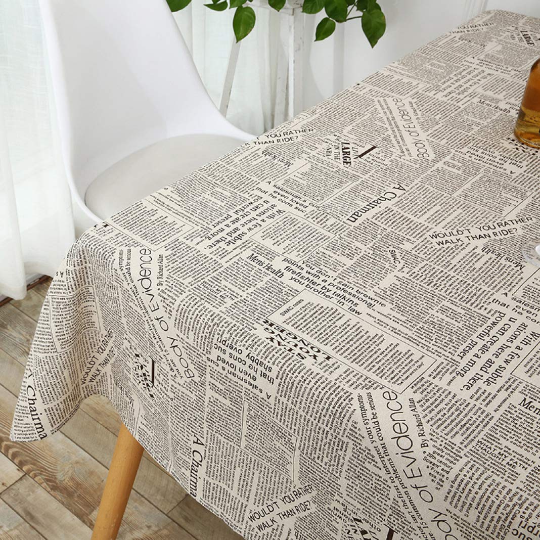 DOCOLA Geometric Cotton Linen Tablecloth - Dust-Proof Square & Rectangle Table Cover for Kitchen Dining - Modern Home Decor for Parties, Weddings & Everyday Use