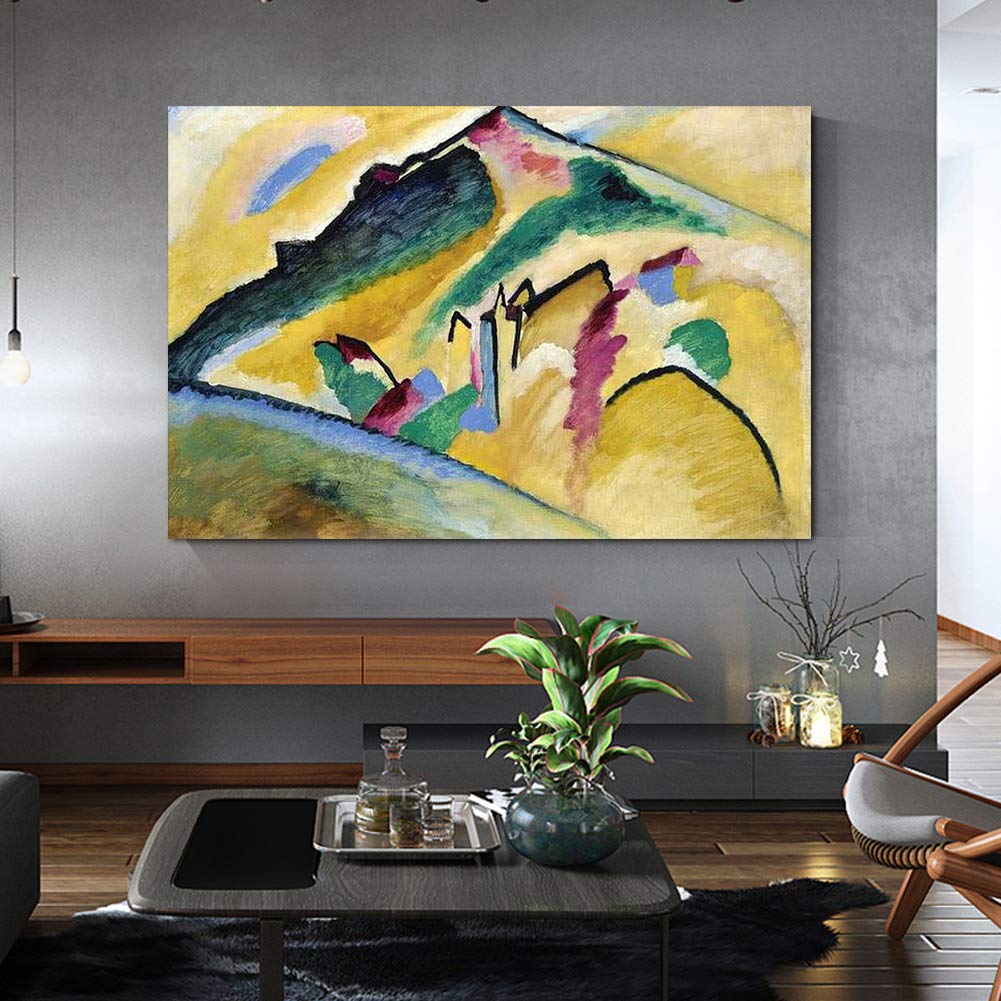 ZENDA Wassily Kandinsky Abstract Wall Art - Autumn Landscape Wrapped Canvas Print for Home Decor | Ready to Hang | Perfect for Bedroom, Living Room & Office