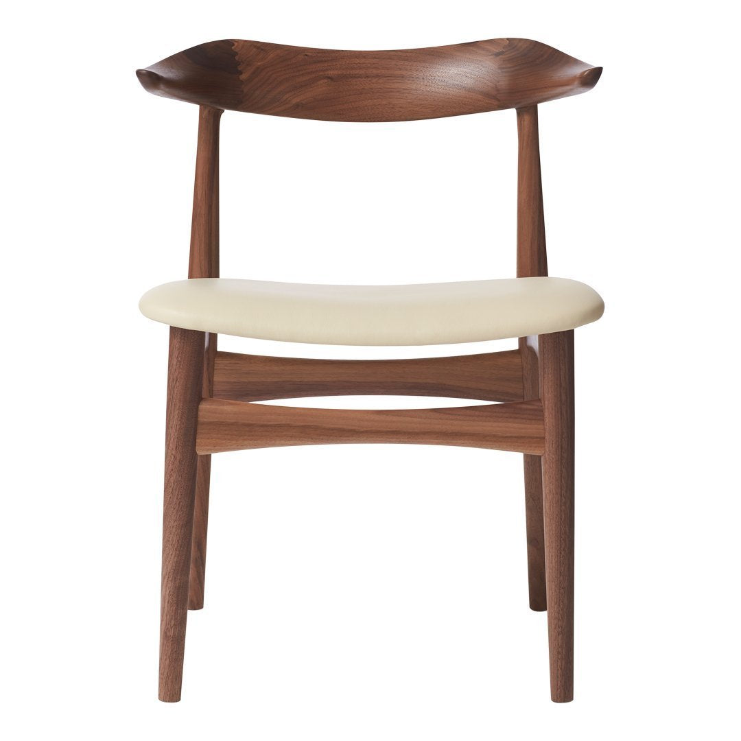 Knud Farch Cow Horn Chair Seat - Upholstered Warm Nordic Style for Living Room, Bedroom & Office Decor