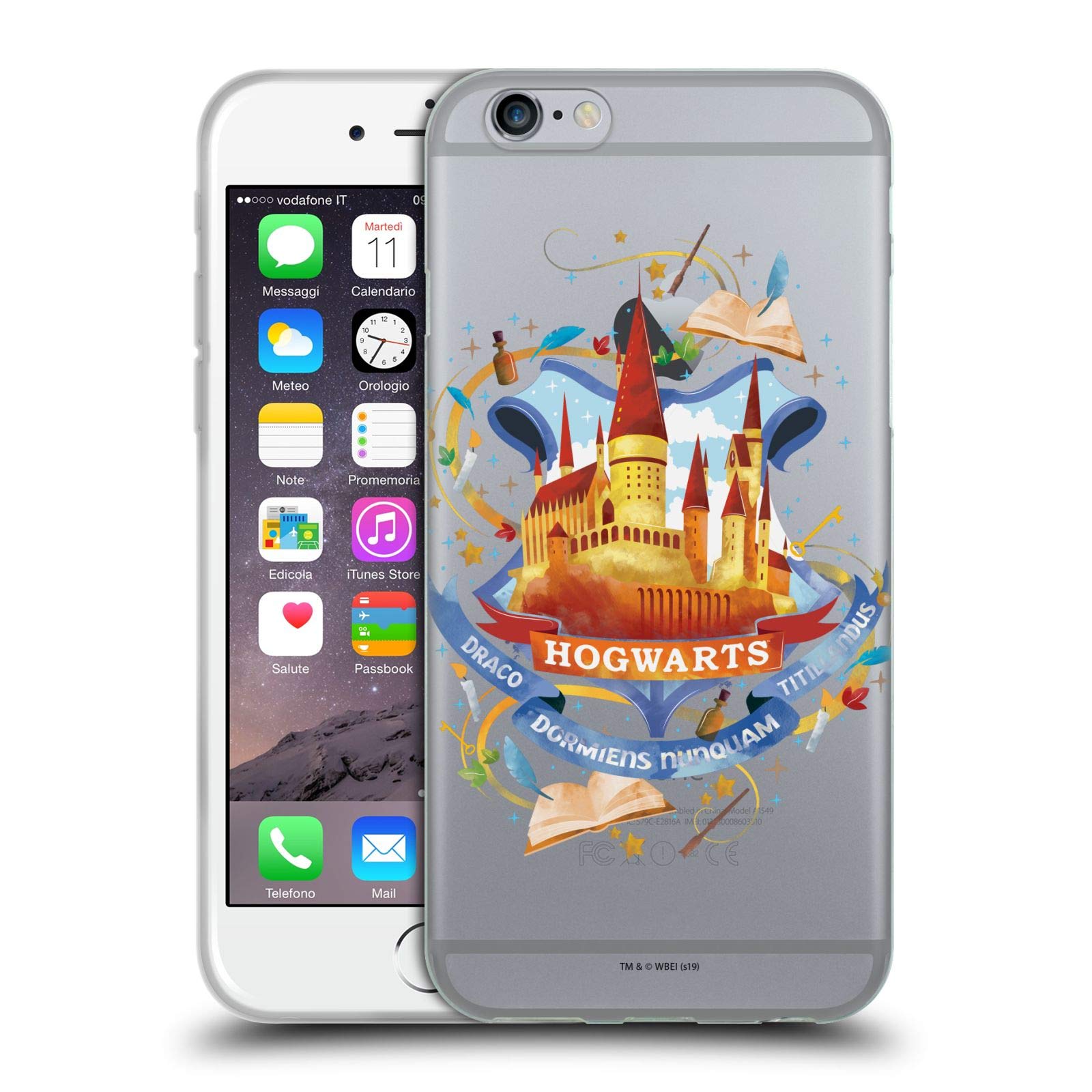 Official Harry Potter Hogwarts Deathly Hallows II Soft Gel Case for iPhone 6/6s - Licensed Merchandise - Perfect for Fans, Cosplay, and Daily Protection