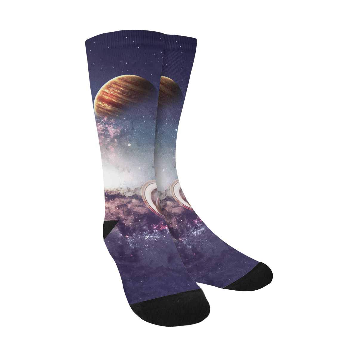 INTERESTPRINT Solar System Planets Custom Socks for Men & Women - Space Themed Novelty Socks for Adults & Teens - Perfect for Astronomy Lovers, Cosplay & Unique Gifts