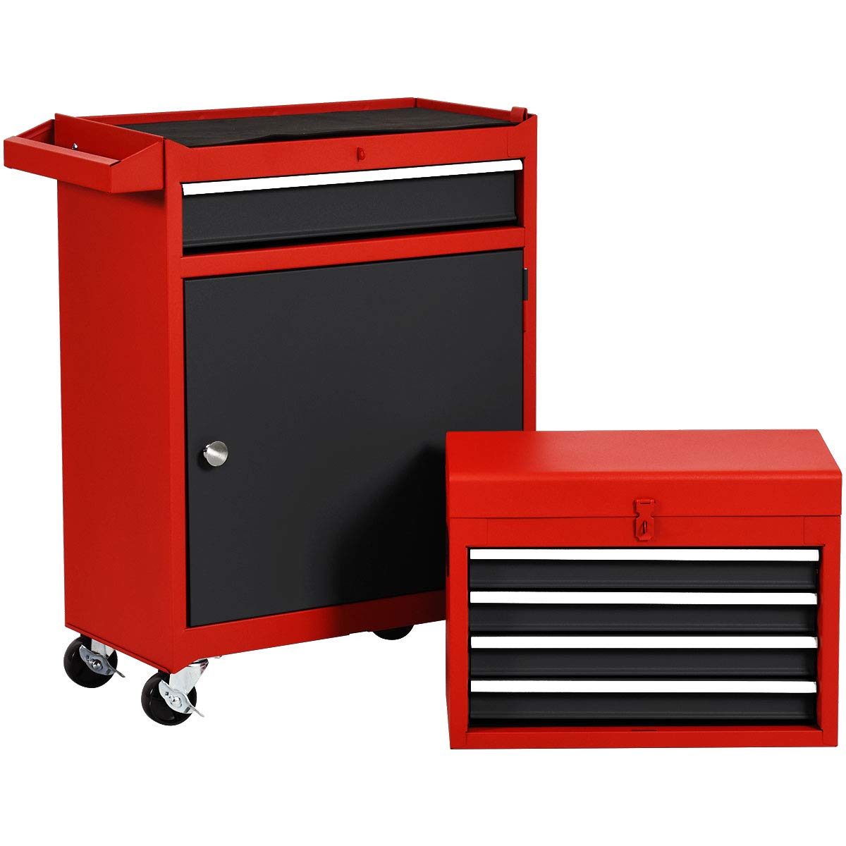 Heavy Duty Rolling Tool Chest with 5 Removable Drawers - Metal Tool Storage Cabinet for Garage & Workshop Organization (Mixed Colors) - Perfect for Mechanics, DIY Projects & Home Improvement
