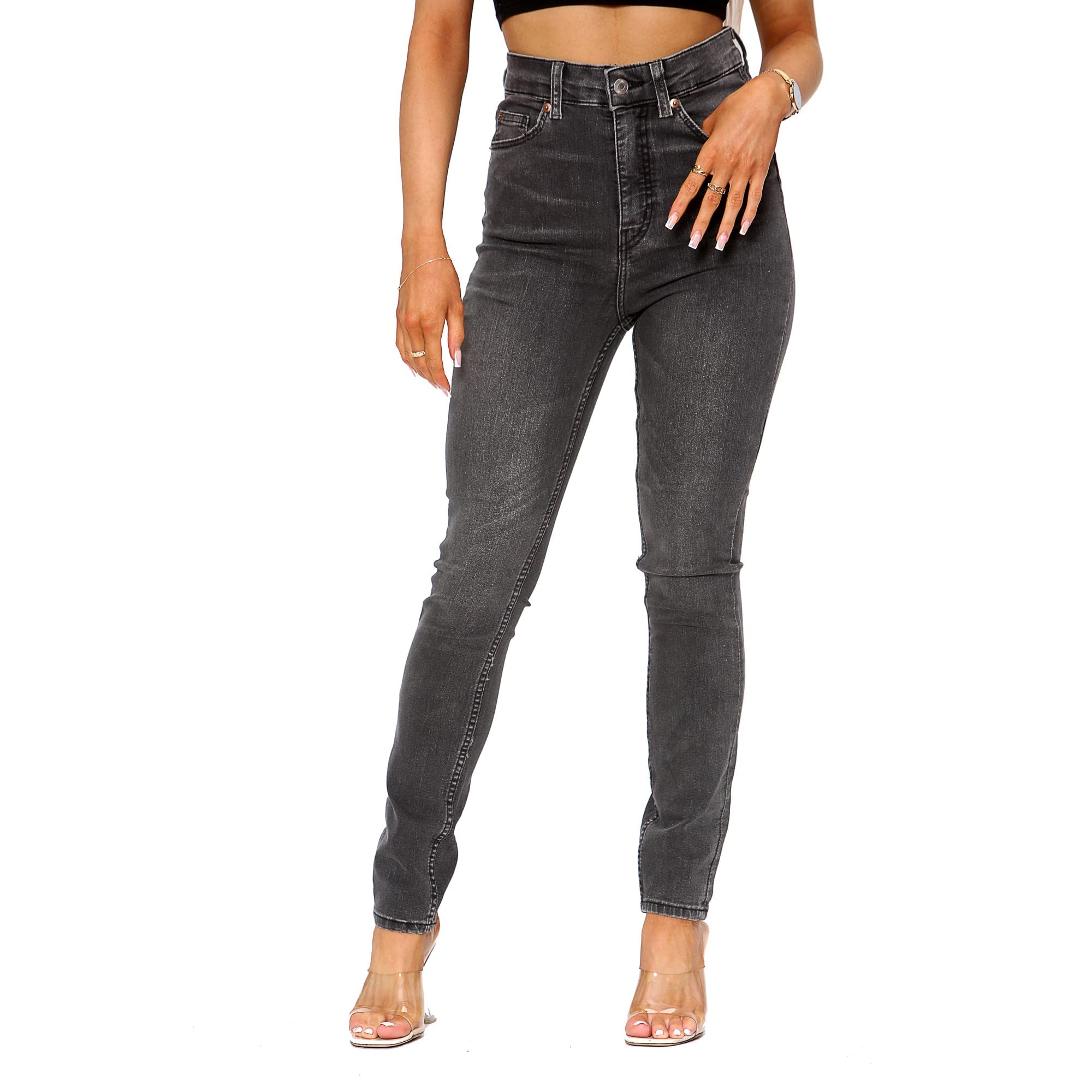 MYT EX H&M Women's Skinny Fit Stretch Denim Jeans - High Waist Slim Leg Pants for Ladies (Sizes UK6-18/US2-14) - Perfect for Casual Wear, Office & Night Out