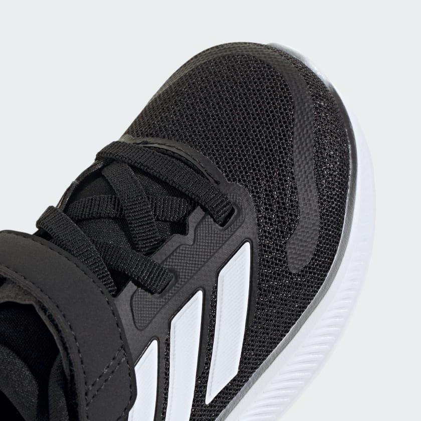 Adidas Kids Runfalcon 5 Hook & Loop Running Shoes - Black/White - Lightweight & Comfortable for Daily Play & Sports Activities