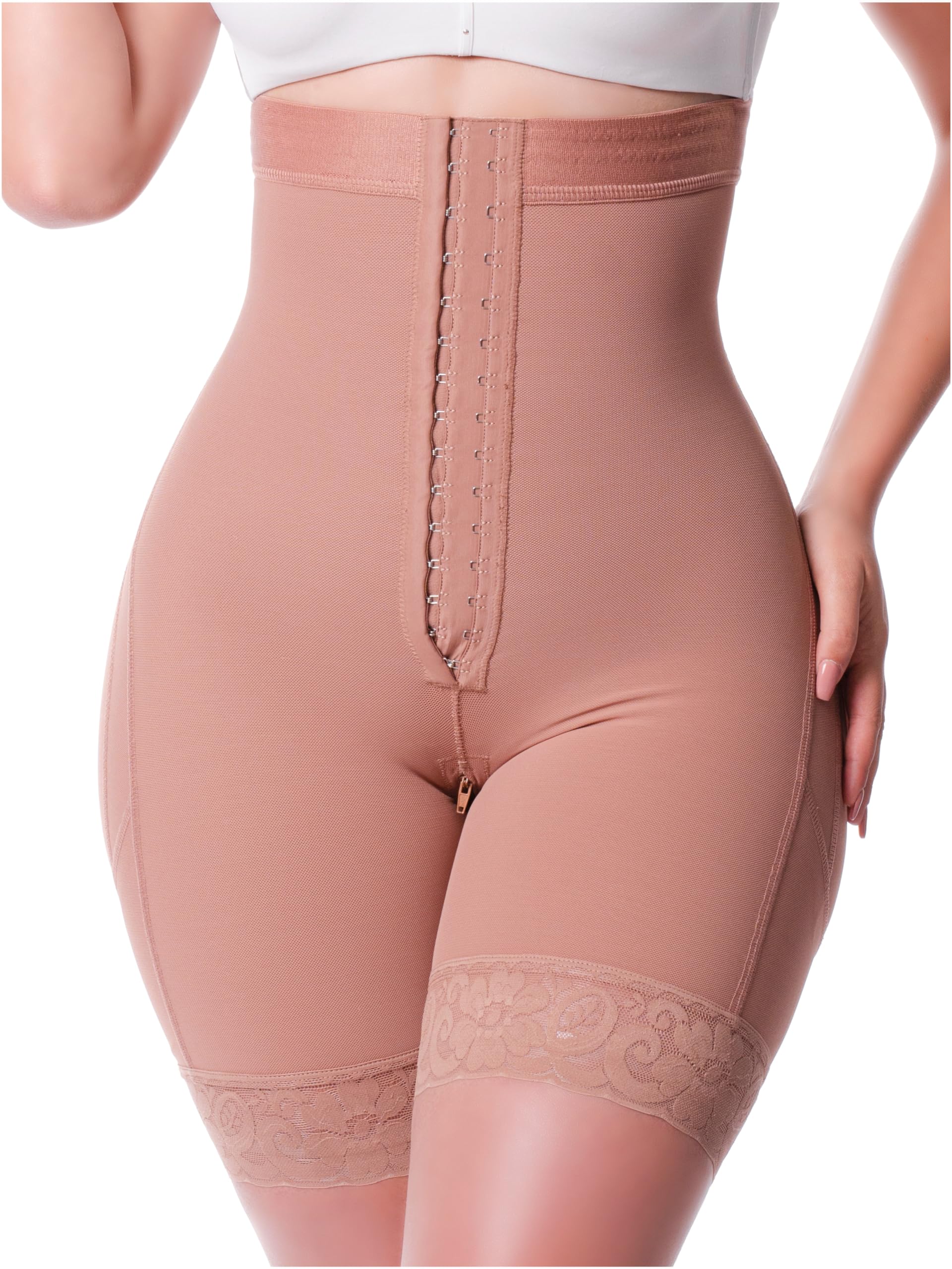 Sonryse High Waisted Butt Lifting Shapewear Shorts for Women - Colombian Fajas Body Shaper - Perfect for Tummy Control, Waist Training & Wearing Under Dresses