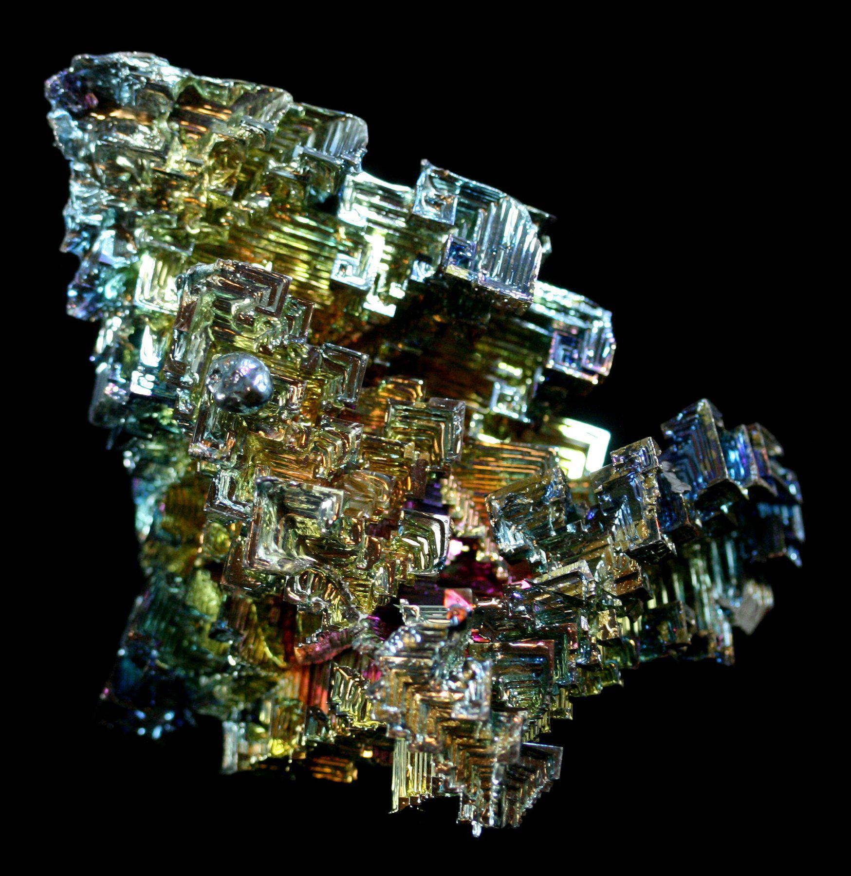 Bismuth Crystal Formation - Natural Rainbow Metallic Crystals for Science, Decor & Gifts - Perfect for Home Display, Geology Collections & Unique Present Ideas