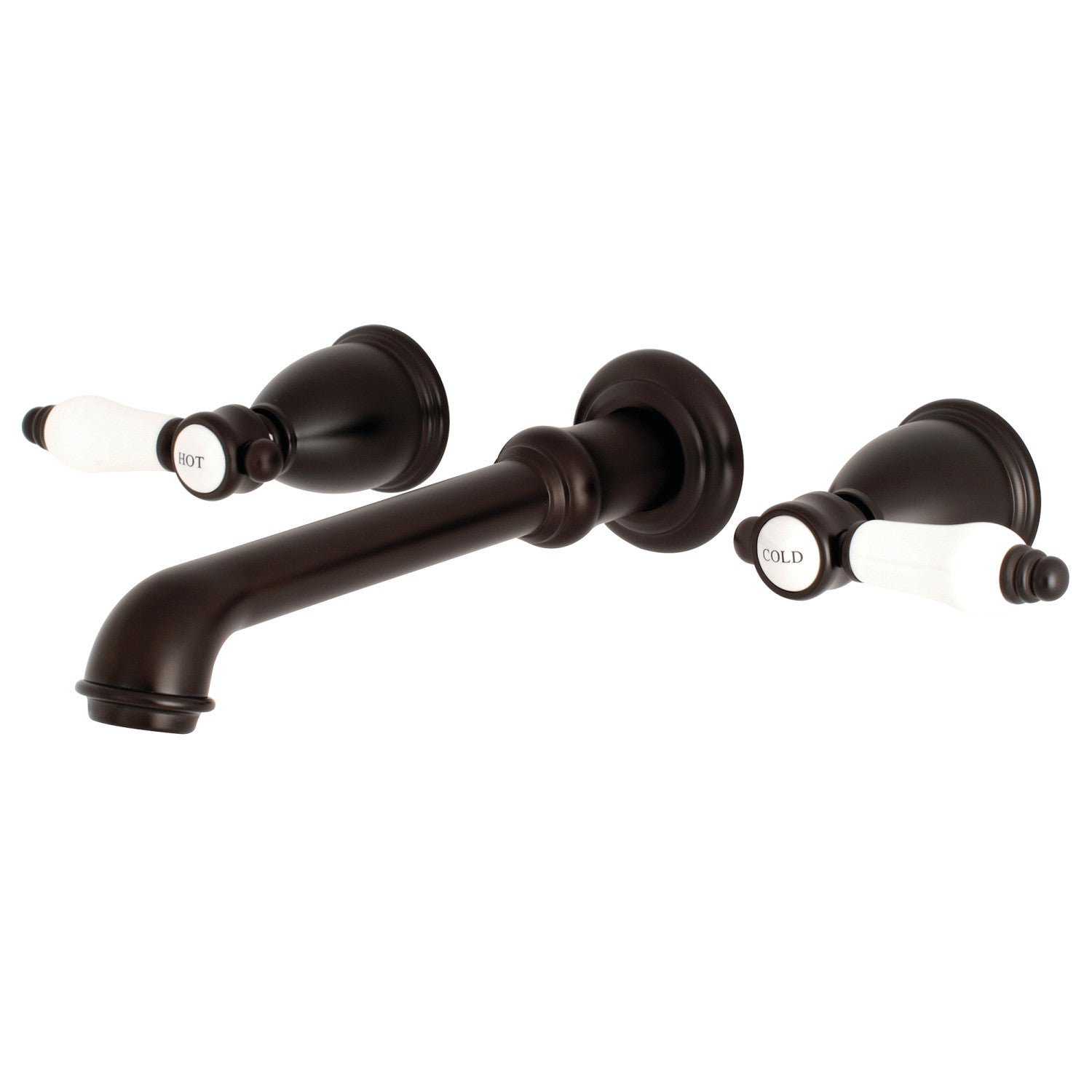 Bel Air KS7025BPL Oil Rubbed Bronze Roman Tub Faucet - 3 Hole Wall Mount Two Handle Bathroom Faucet for Luxury Bathtubs | Perfect for Spa, Master Bath & Vintage Style Bathrooms