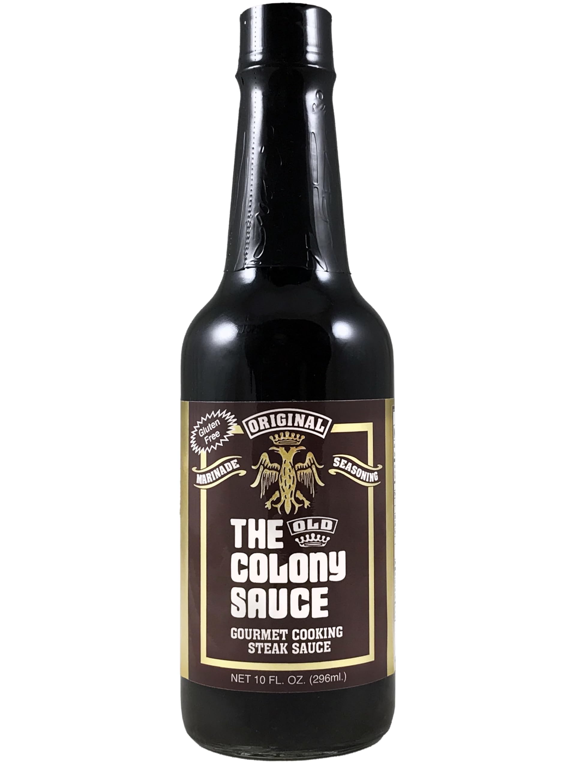 Old Colony Original Gourmet Steak Sauce - Gluten Free Marinade & Seasoning (10 Fl Oz) | No Anchovies | Perfect for Grilling, BBQ & Meat Tenderizing