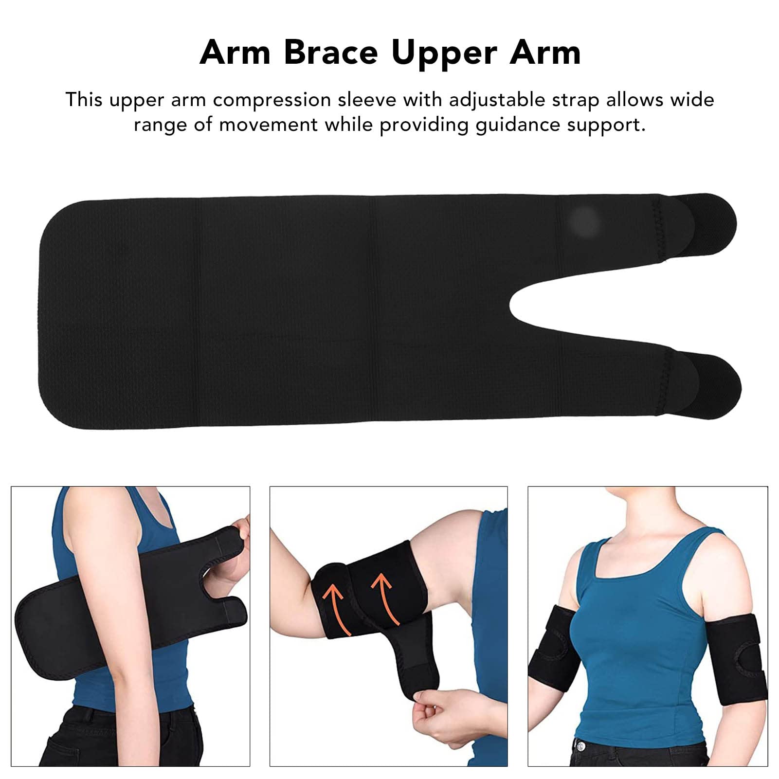 **Compression Arm Sleeve for Upper Arm Pain Relief – Adjustable Support for Exercise, Work & Fatigue Recovery – Ideal for Gym, Sports & Daily Activities**