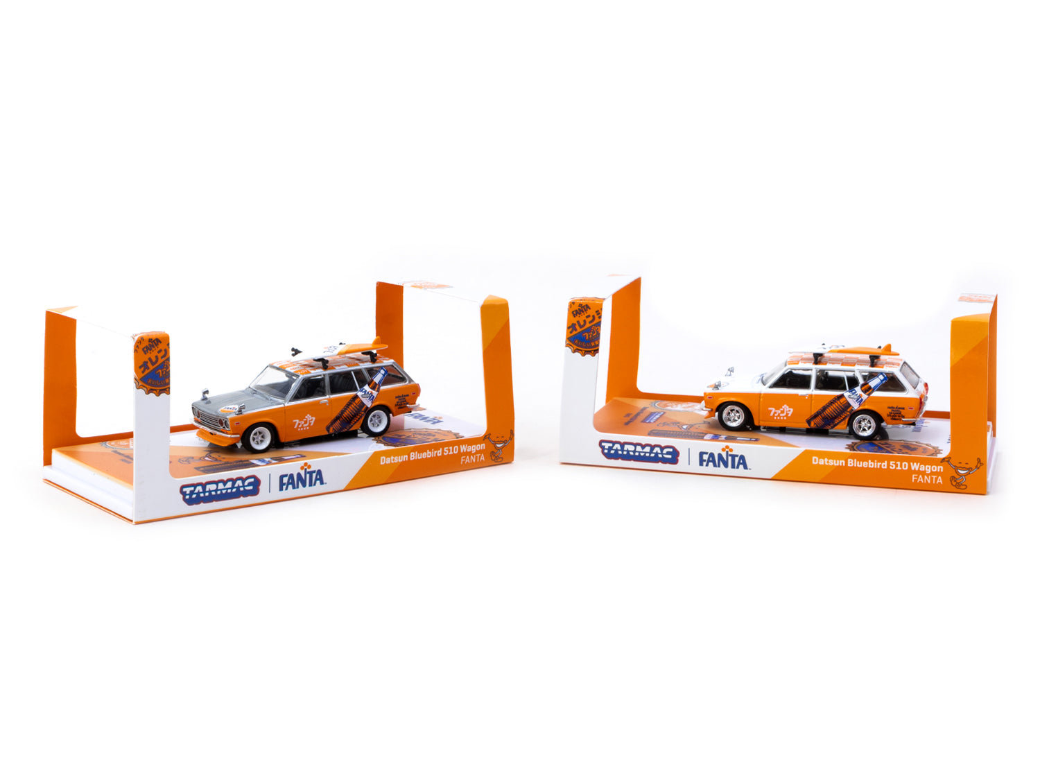 Tarmac Works 1/64 Scale Datsun Bluebird 510 Wagon Diecast Model Car - FANTA GLOBAL64 Collection - Perfect for Collectors, Display, and Racing Scenes