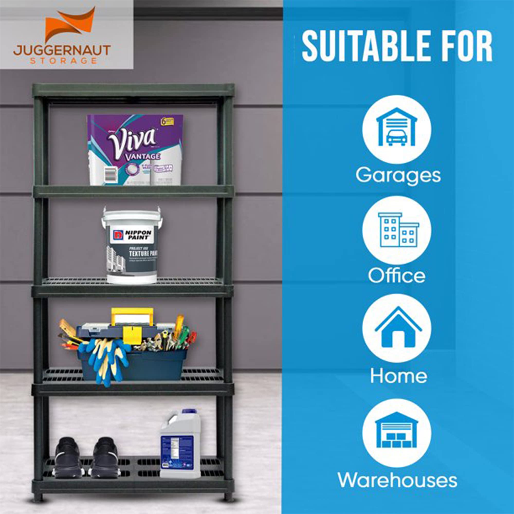 Heavy Duty Juggernaut Storage Utility Shelving Unit - 36