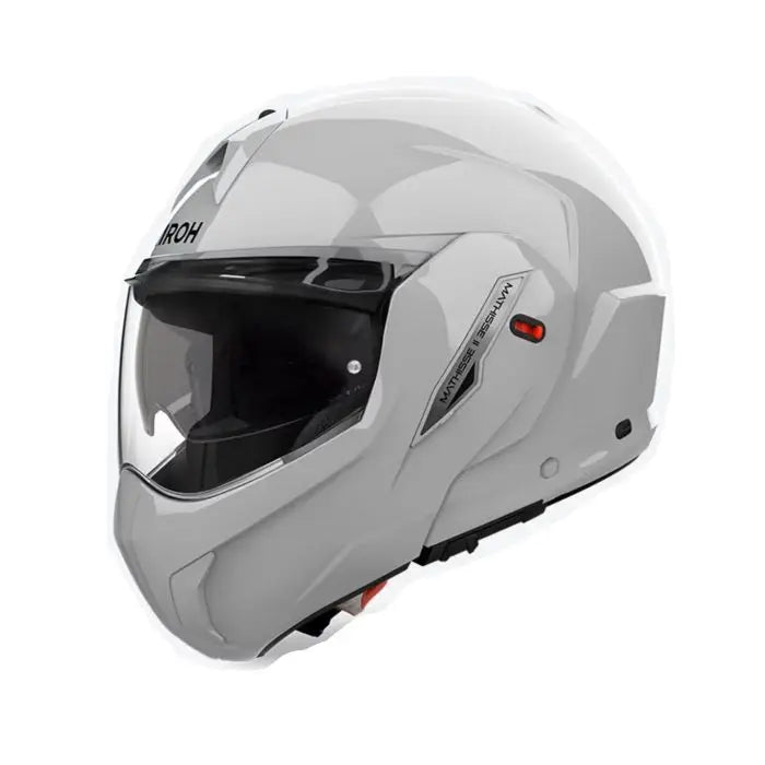 Airoh Mathisse 2 Color Gloss Cement Grey Motorcycle Helmet - Lightweight DOT Certified Full Face Helmet for Men & Women - Perfect for Street Riding, Racing, and Commuting