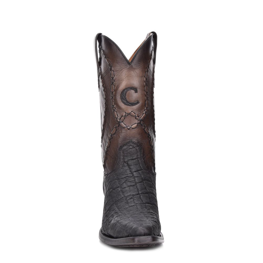 Cuadra Black Western Cowboy Elephant Boots for Men - Stylish & Durable Leather Riding Boots for Country, Rodeo & Outdoor Adventures