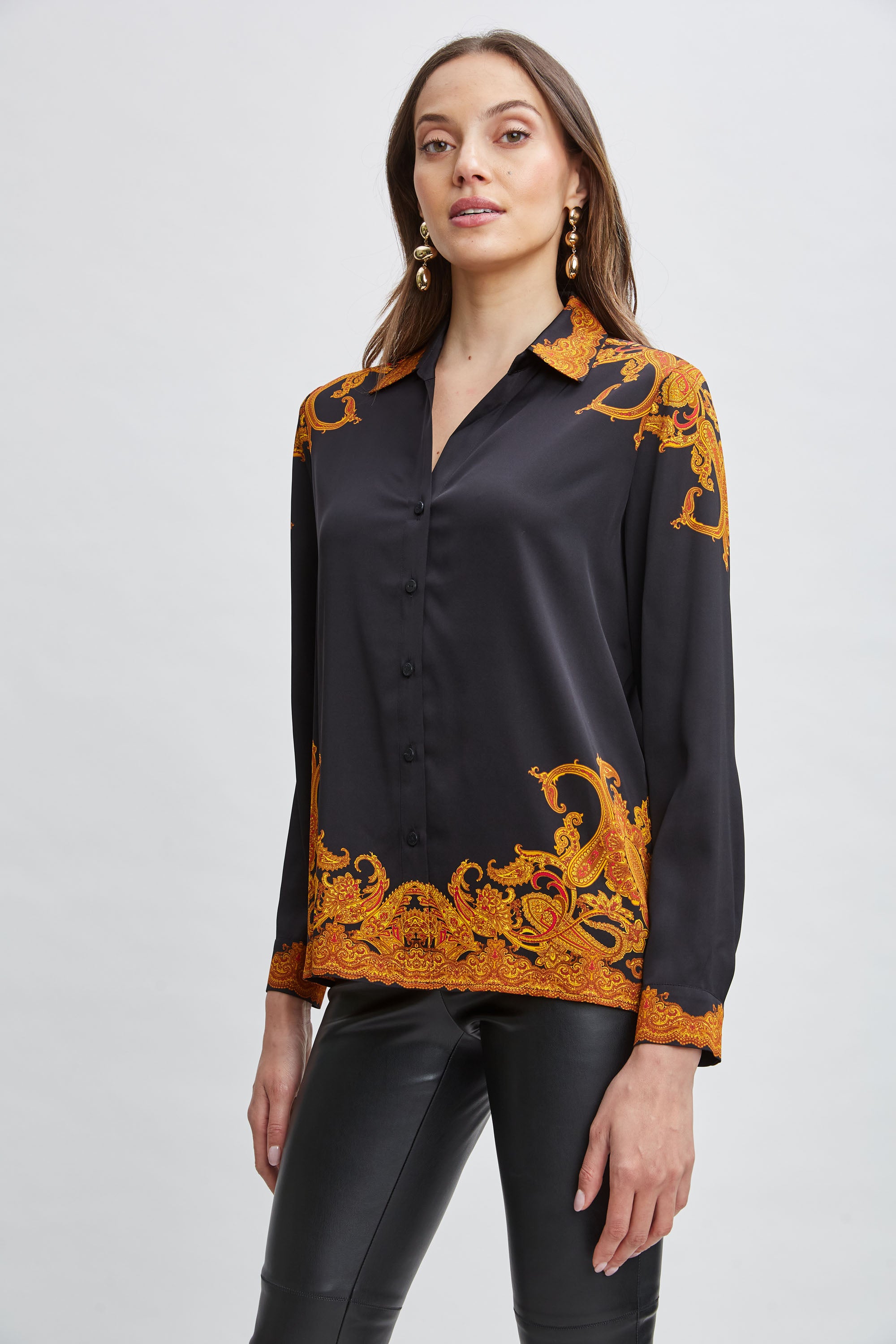 Premium Silk Paisley Button Down Shirt for Men - Elegant Dress Shirt with Floral Print - Perfect for Business, Weddings & Formal Occasions
