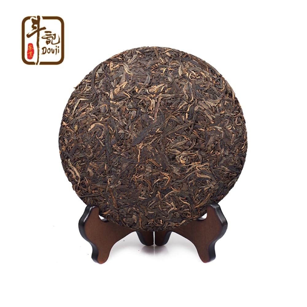Premium 2012 Douji Shangdou Raw Pu-erh Tea Cake - 357g Authentic Yunnan Sheng Puerh Tea | Aged Tea for Tea Ceremony, Meditation & Gift Giving