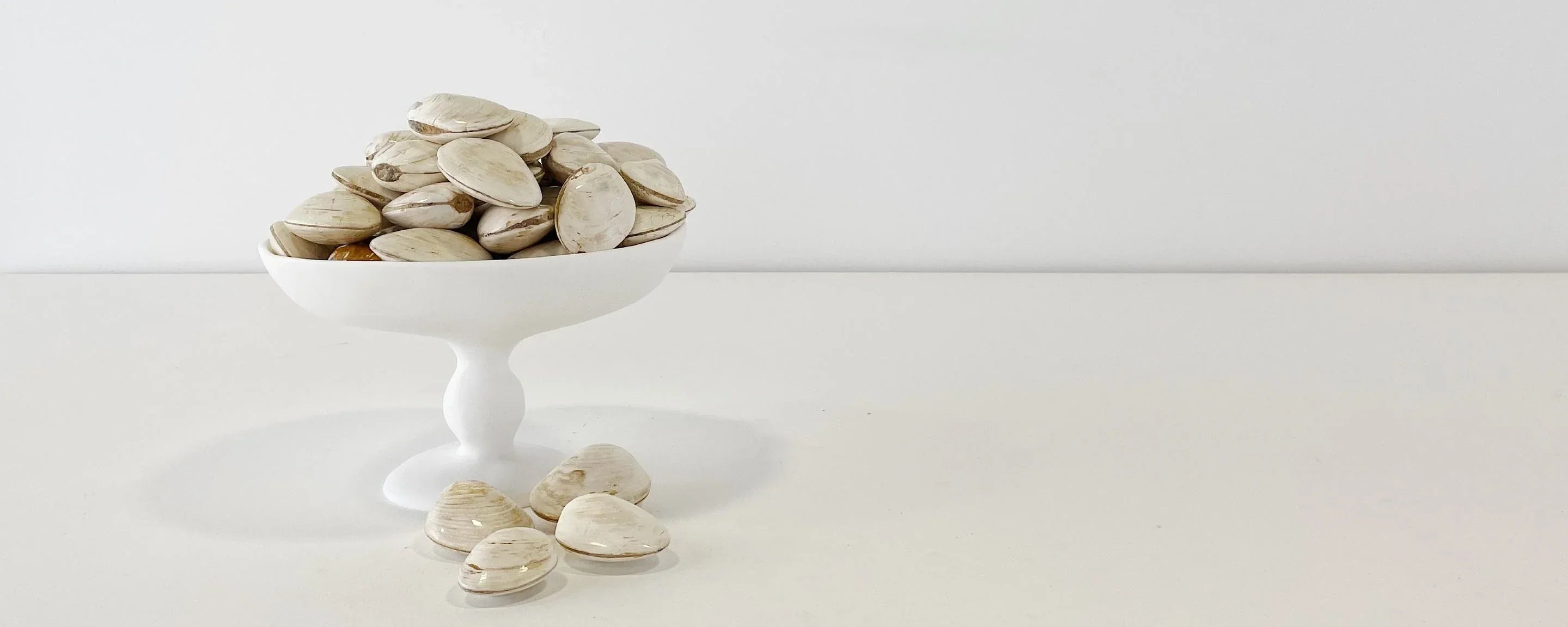 Large White Resin Pedestal Bowl - Elegant Home Decor for Centerpieces, Dining Table, and Living Room Display