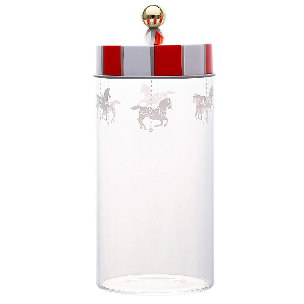 DOITOOL Airtight Food Storage Containers with Lids - 1pc Merry-Go-Round Design Kitchen Jars for Flour, Sugar, Coffee, Tea & Dry Goods - Perfect for Pantry Organization & Home Baking Supplies