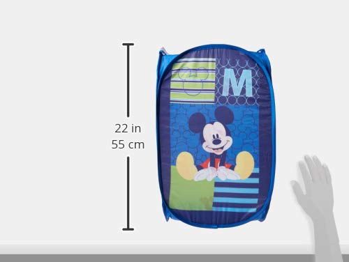 Disney Mickey Mouse Pop-Up Laundry Hamper for Kids - Foldable Clothes Basket for Bedroom, Nursery, or Playroom - Perfect for Organizing Toys, Clothes, and Laundry