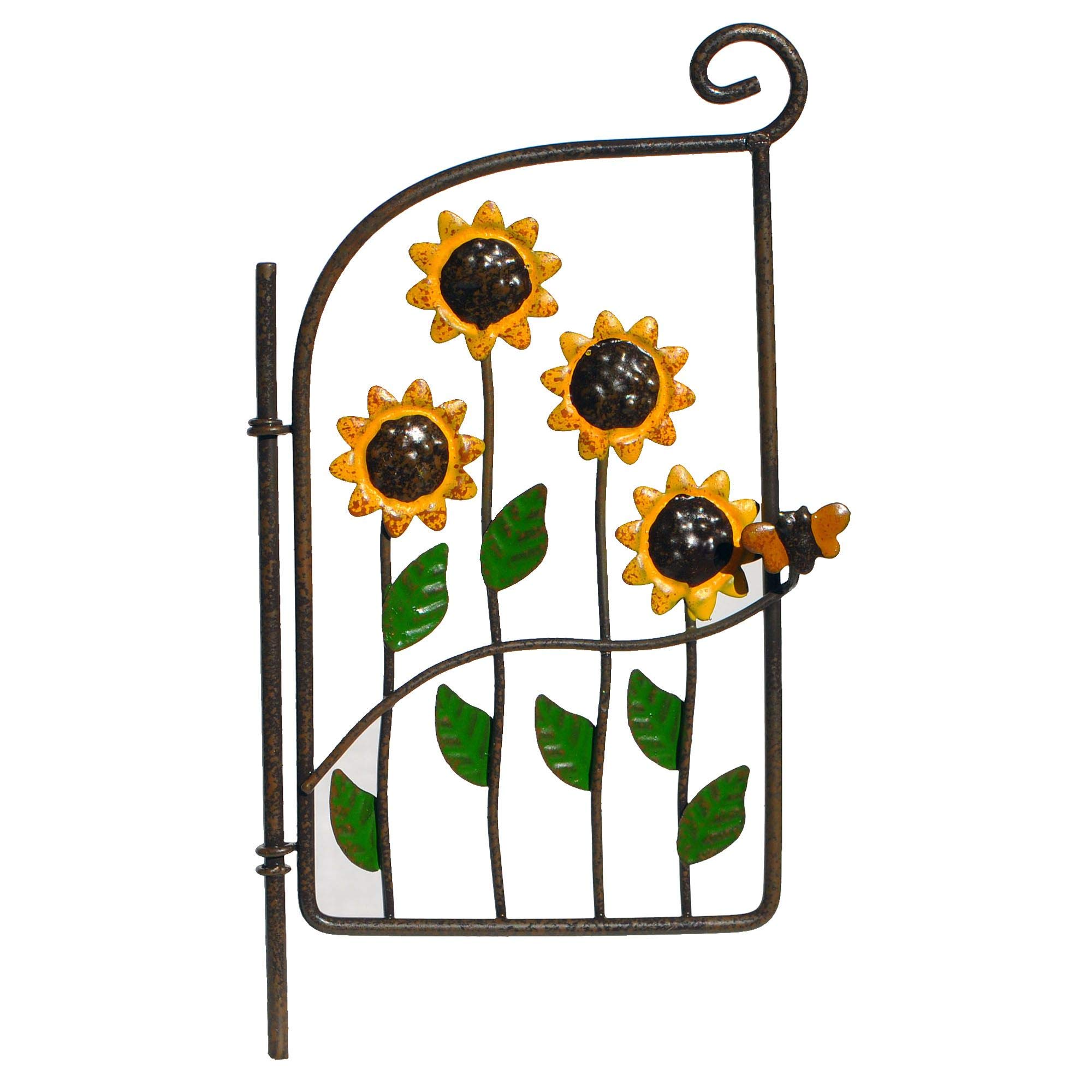 Miniature Sunflower Gate for Fairy Gardens - Perfect for DIY Miniature Landscapes, Fairy Houses & Tiny Garden Decor
