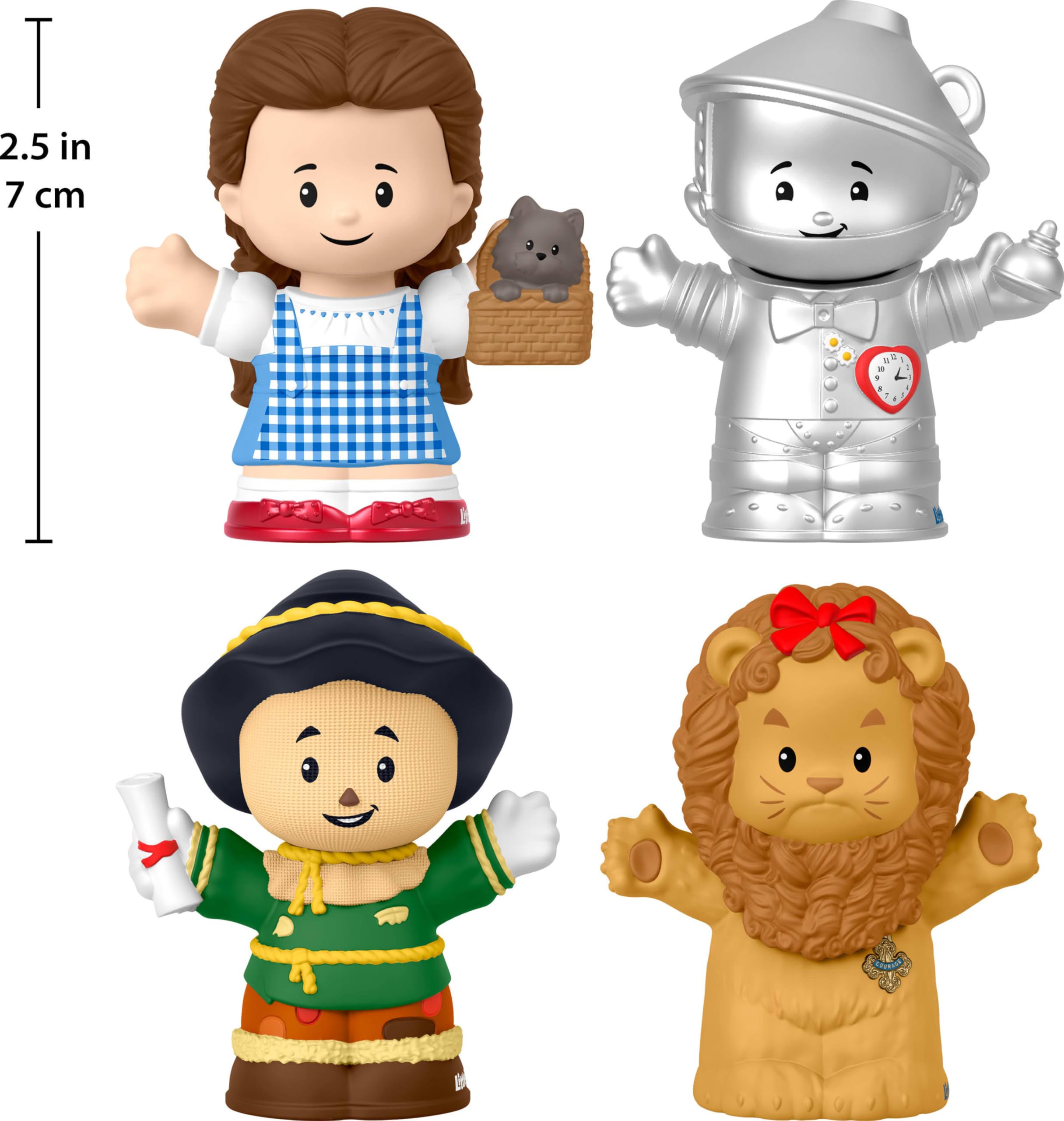 The Wizard of Oz Little People Collector's Edition - 4-Piece Movie Character Figure Set for Adults & Fans | Display Gift Box | Perfect for Home Decor, Office Display & Oz Memorabilia Collection
