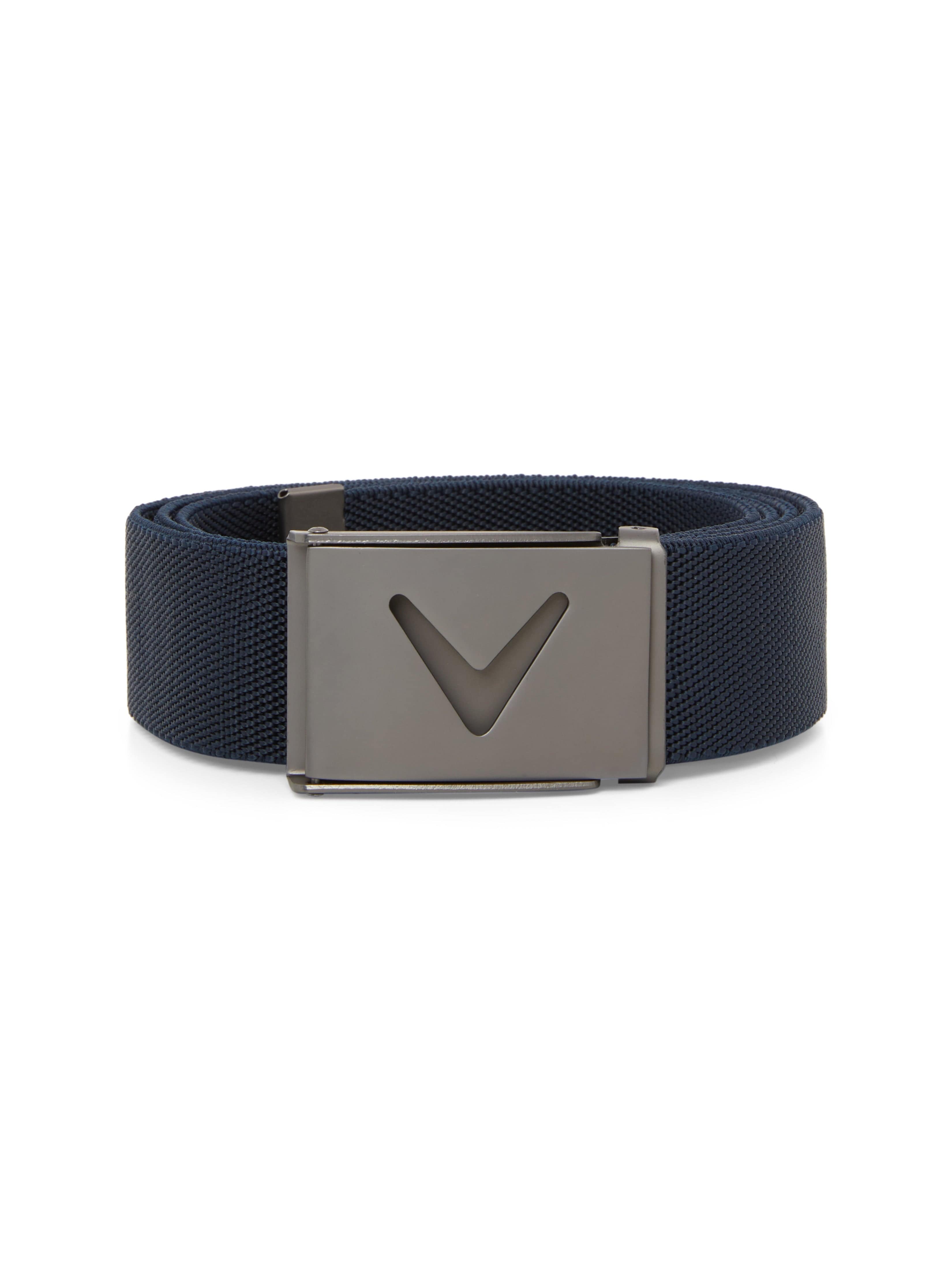Men's V Logo Web Golf Belt - Stylish & Durable for Golf, Casual Wear & Outdoor Activities