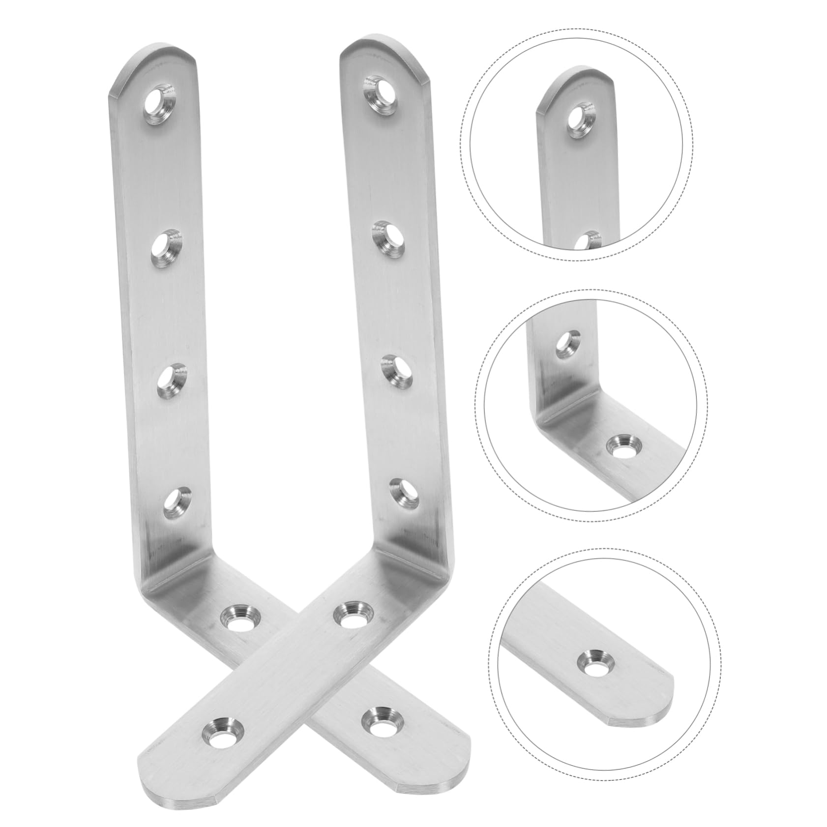 ULDIGI 2-Pack Anti-Tip Furniture Anchors - Heavy Duty Bookcase Cabinet Wall Mounting Kit for Baby Proofing & Child Safety - Easy No-Drill Installation for Shelves, Dressers & Home Furniture