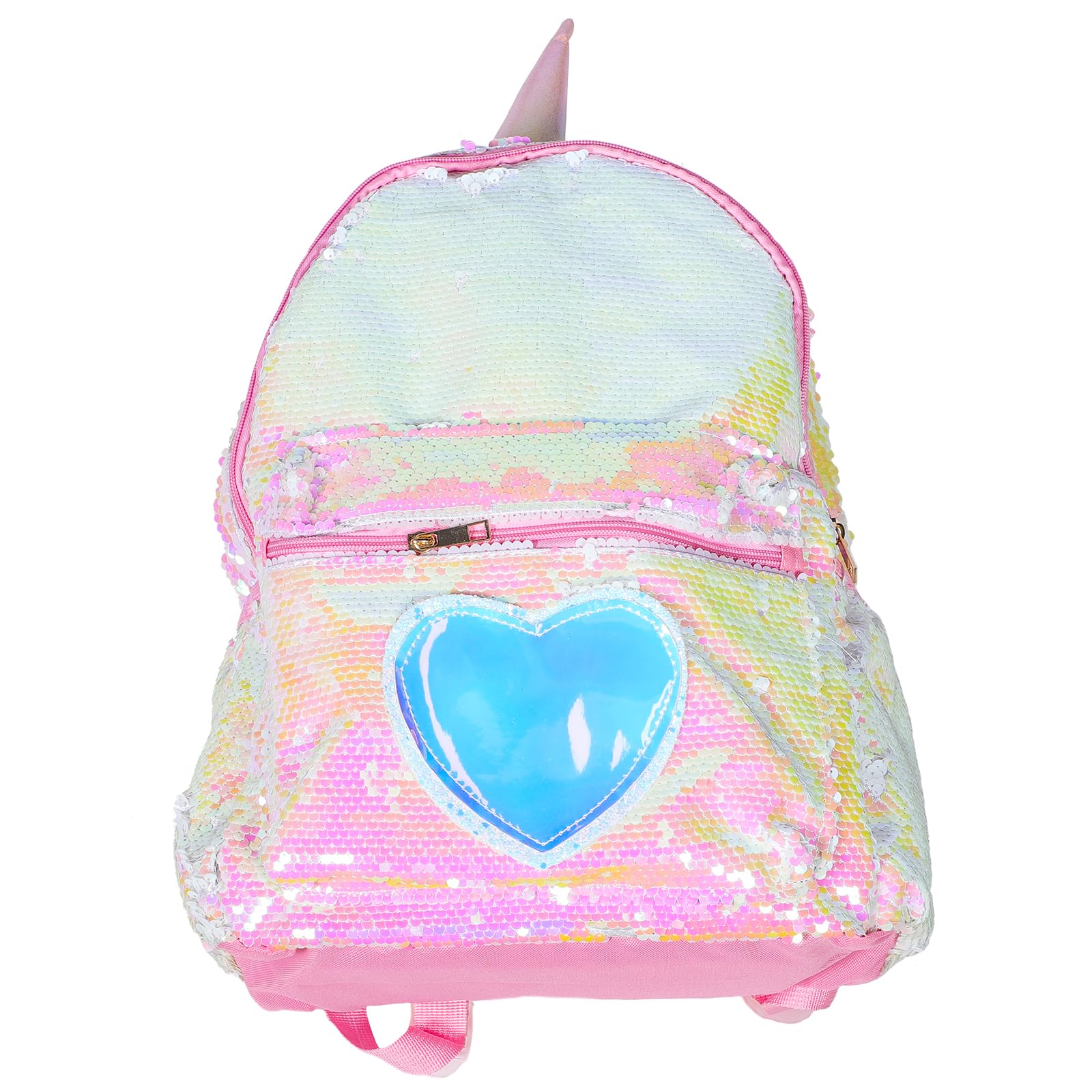 Sparkly Unicorn Backpack with Hair Ball for Girls & Teens - Glitter Rose Pink, Perfect for School, Travel & Birthday Gifts | TENDYCOCO TJ5AUMZUL6B011Z280G11B1B
