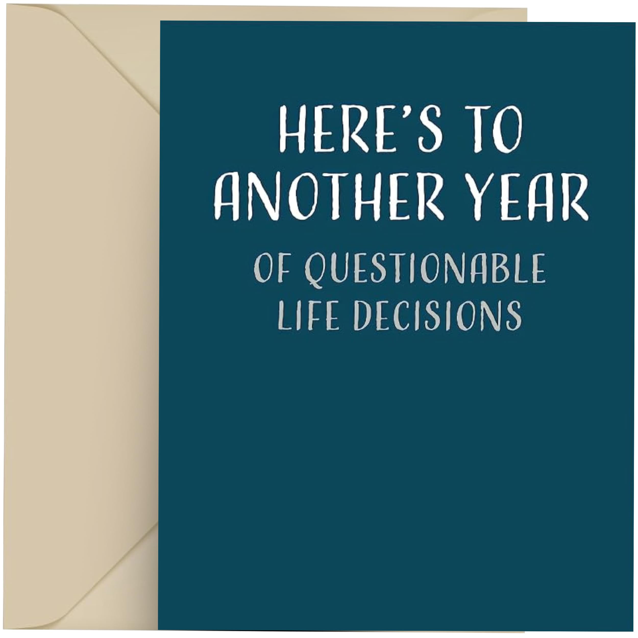 Funny Birthday Card for Men & Women - Blank Inside, 4.25x5.5 Inch with Envelope - Perfect for Parties, Office Celebrations & Personal Messages