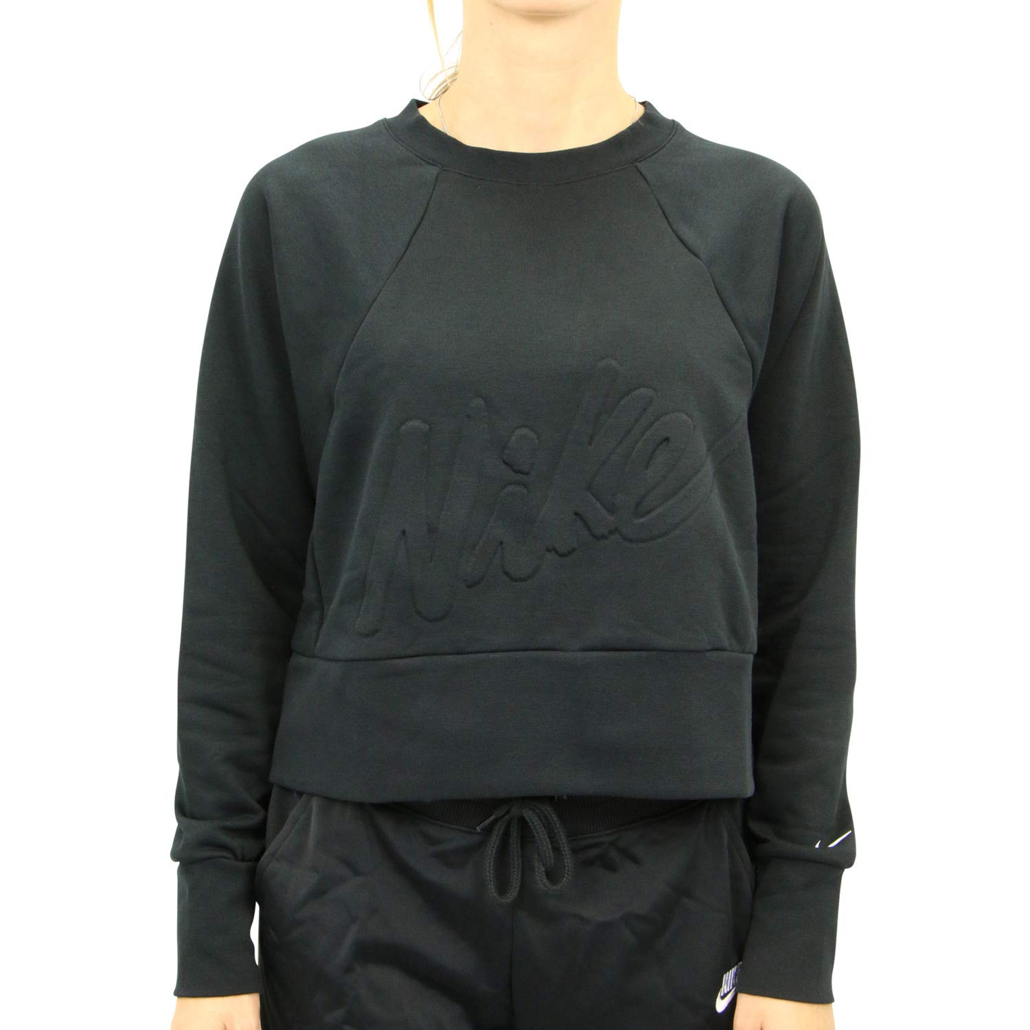 Nike Women's Fitness Workout Sweatshirt - Black, Medium | Gym, Yoga & Running Hoodie for Active Lifestyle
