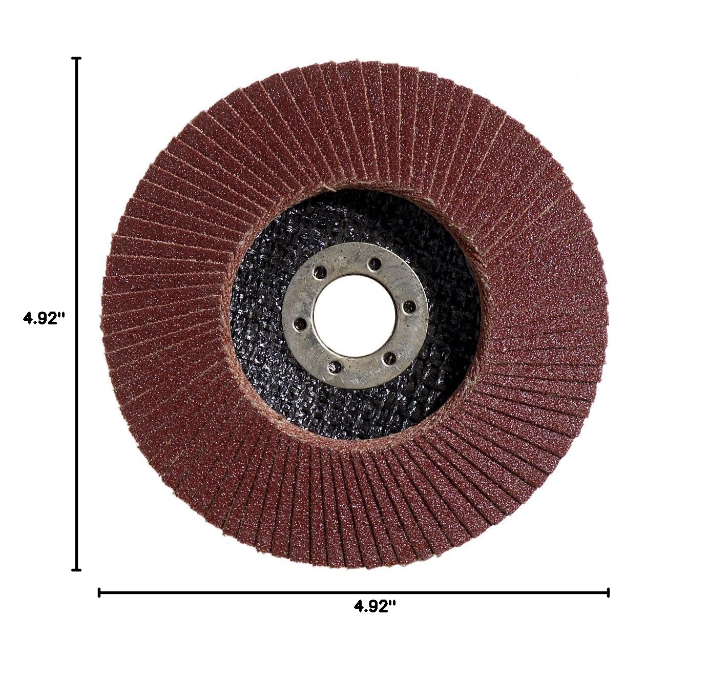 Bosch 2608603657 K60 Angulated Flap Disc for Metal Grinding & Polishing - 125mm, Black/Red - Ideal for Welding, Deburring & Surface Preparation