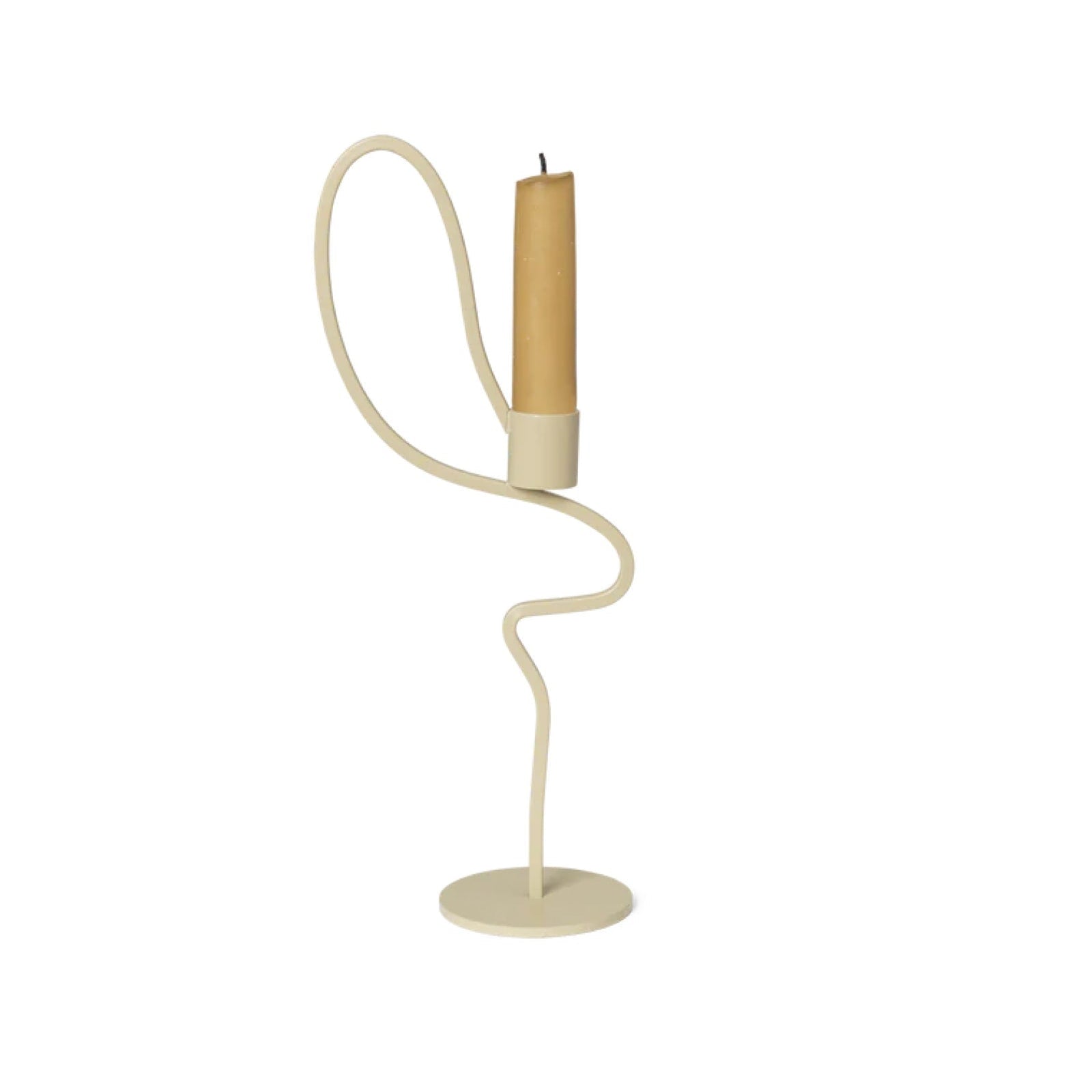 FERM LIVING Valse Tall Candle Holder - Premium Cashmere Finish for Home Decor, Wedding Centerpieces & Cozy Ambiance Lighting
