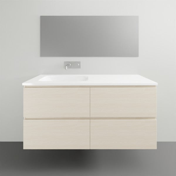 ADP Glacier Lite All Drawer Twin Vanity with Solid Surface Top - Modern Bathroom Vanity Set with Storage Drawers for Master Bath & Guest Room Remodel